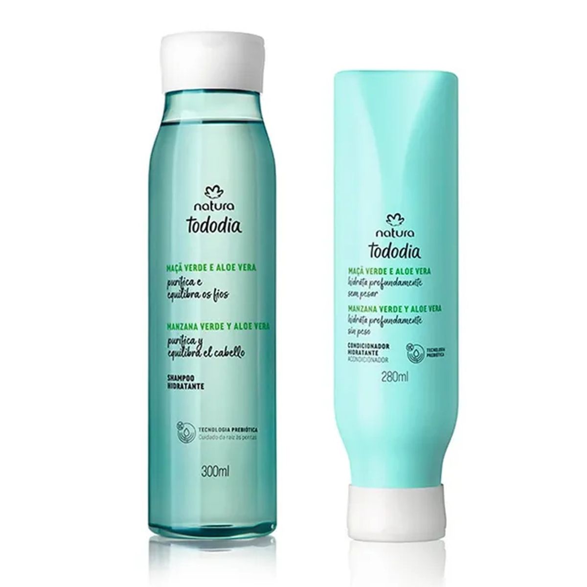 NATURA - Acondicionador + shampoo Manzana verde y aloe vera Natura Lumina Tododia