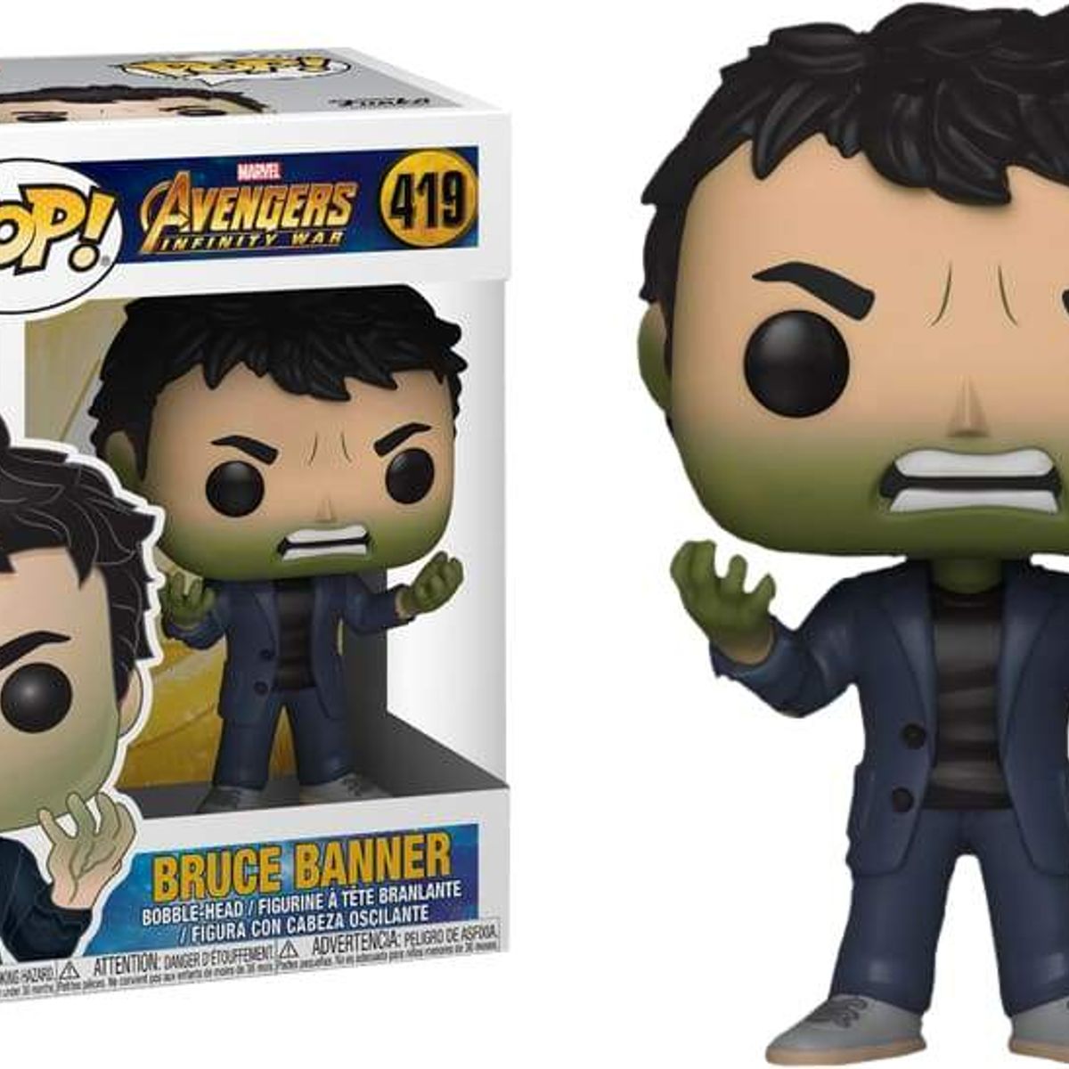 FUNKO - FUNKO POP BRUCE BANNER HULK 419 MARVEL AVENGERS INFINITY WAR