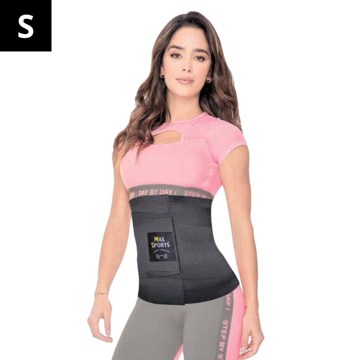 GENERICO - Faja Reloj de Arena Negro S  MAXSPORTS