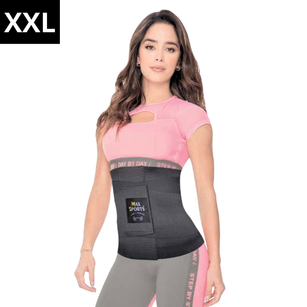 GENERICO - Faja Reloj de Arena Negro XXL  MAXSPORTS.