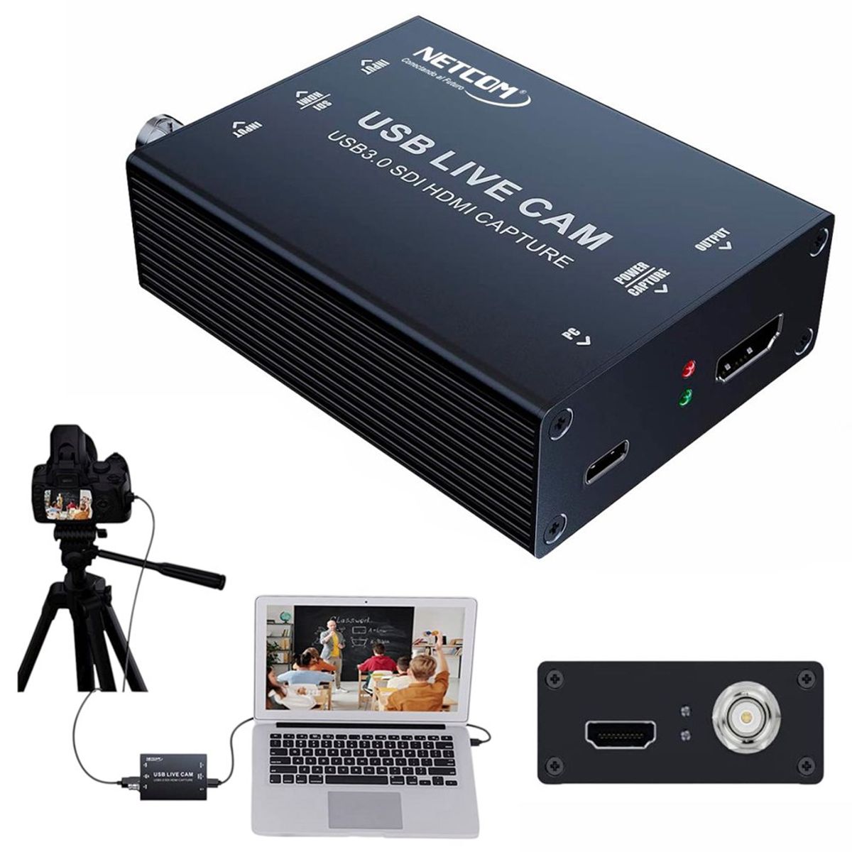 Capturadora De Video Hdmi Y Sdi 4k 30hz Usb 3.0 Netcom Uvc, marca NETCOM - Foto Principal