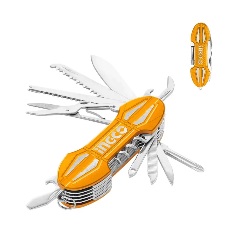 INGCO TOOLS - Cuchilla Multifunción 15 Usos Navaja Premium Ingco Hmfk8158
