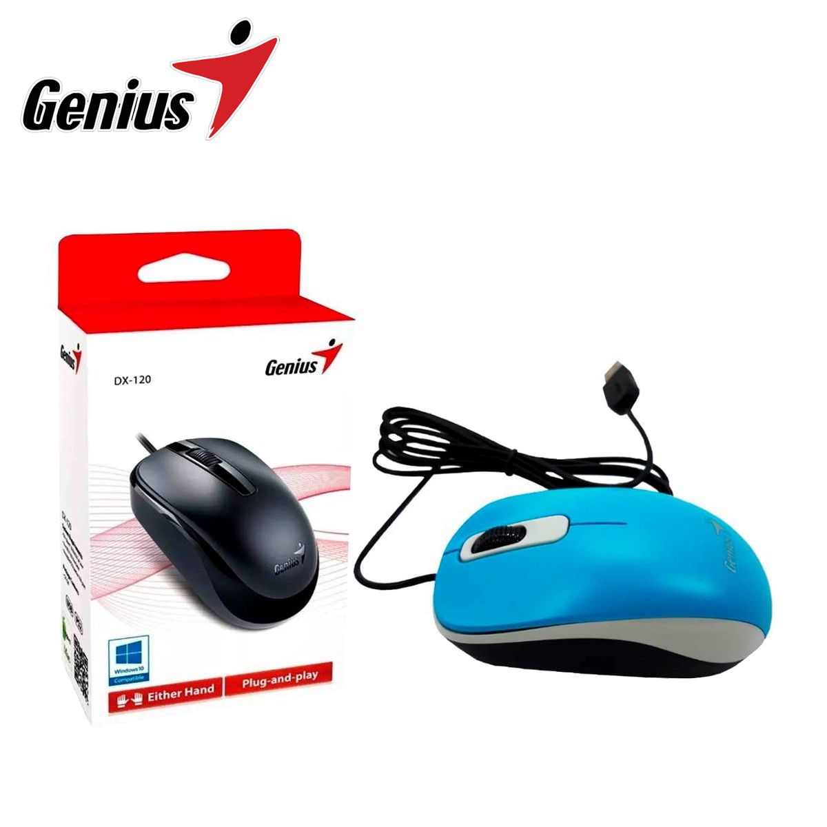 GENIUS - Mouse Genius Dx-110  Usb Optico Azul