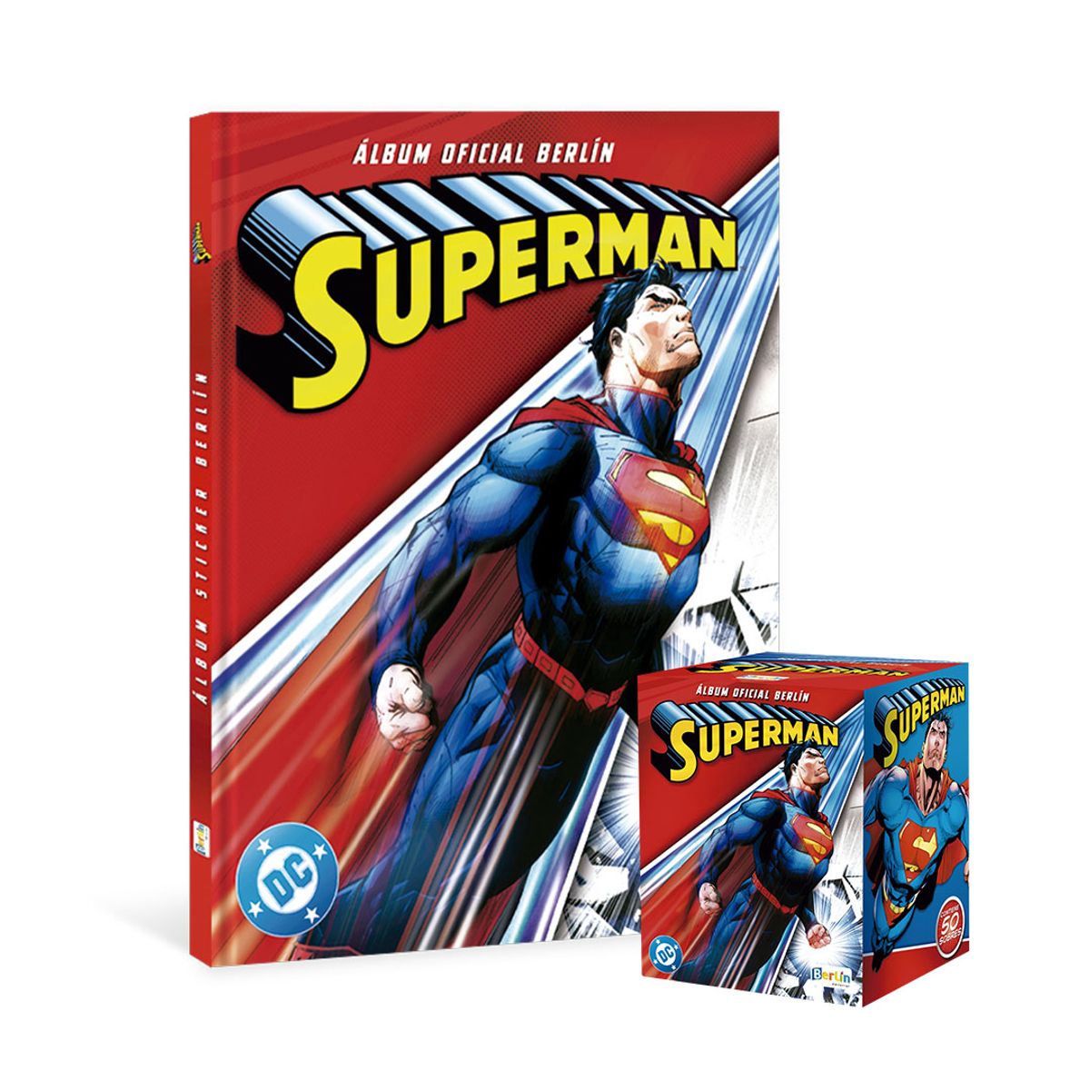EDITORIAL BERLIN - ALBUM SUPERMAN ALBUM TAPA DURA + PAQUETON 50 SOBRES