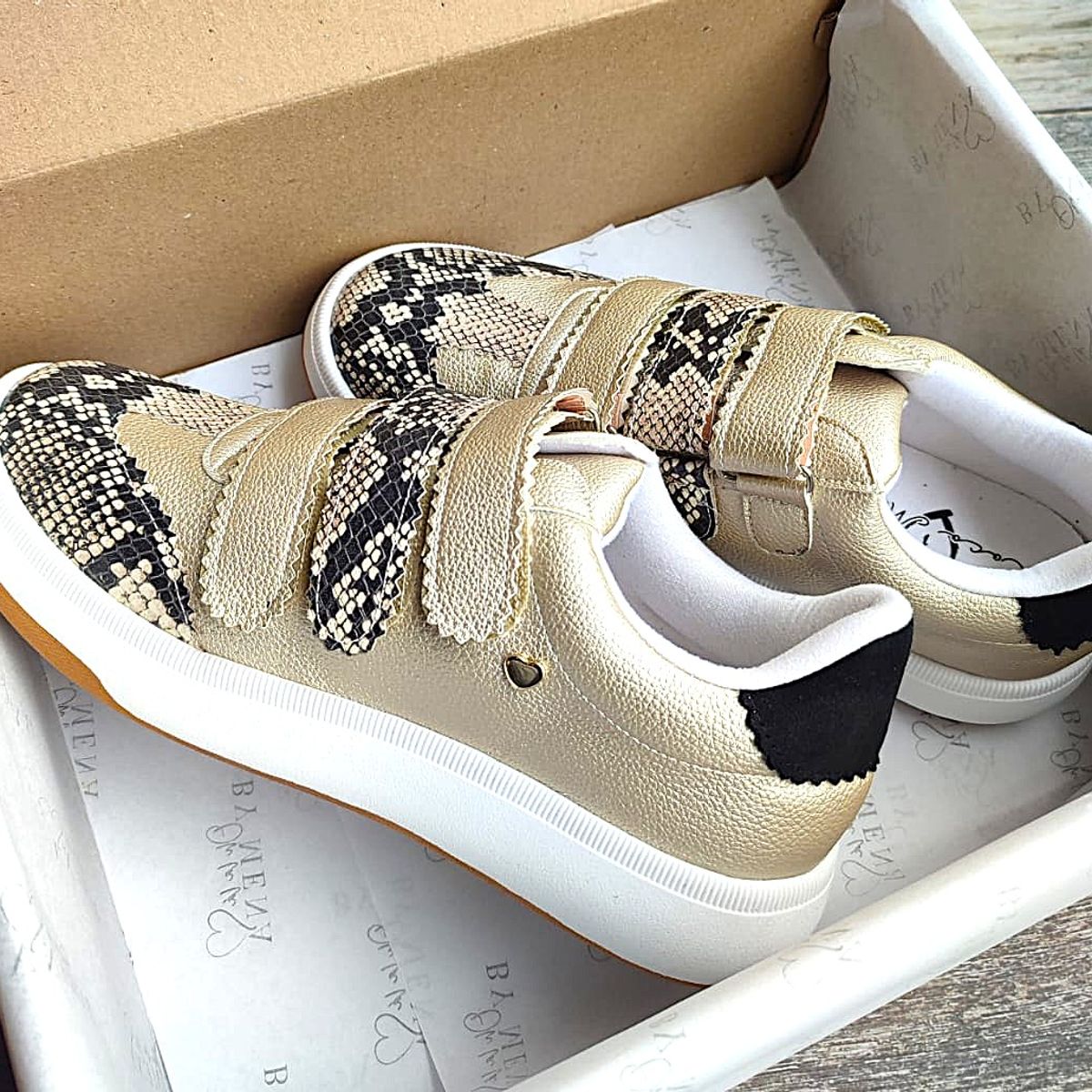 COCO MIEL - Zapatillas Mujer Noir Gold