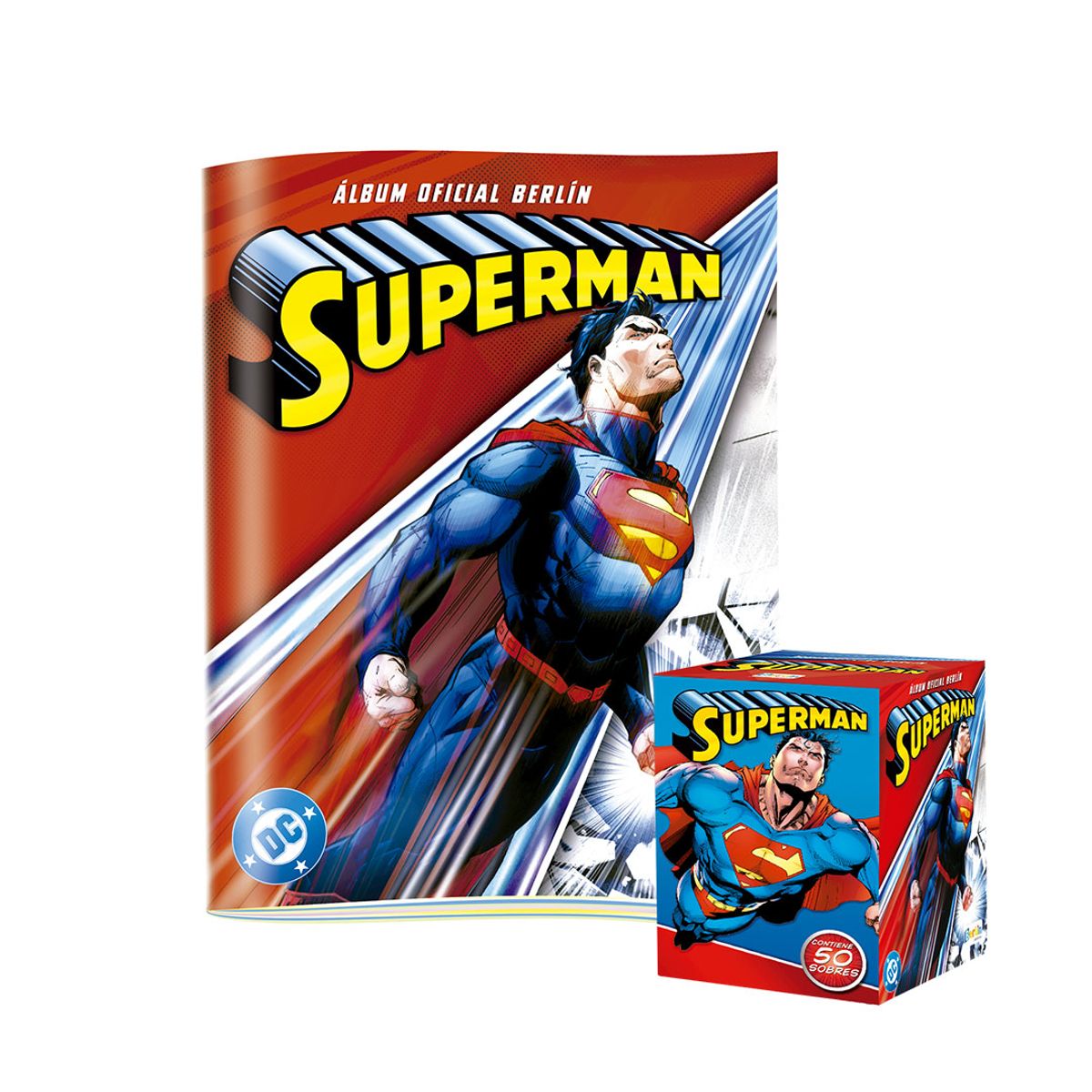 EDITORIAL BERLIN - ALBUM SUPERMAN ALBUM TAPA BLANDA+ PAQUETON 50 SOBRES