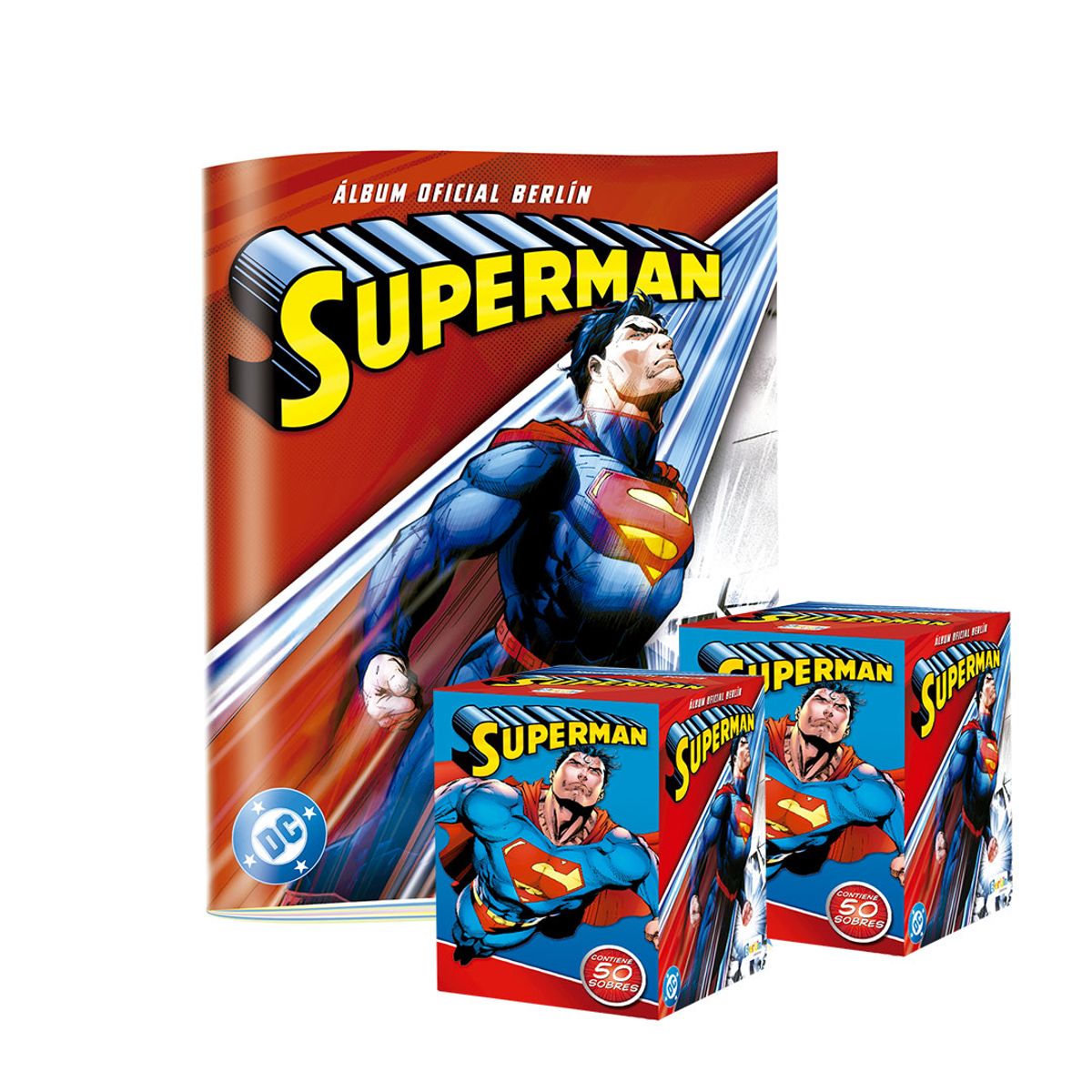 EDITORIAL BERLIN - ALBUM SUPERMAN ALBUM TAPA BLANDA +2 PAQUETONES 100 SOBRES