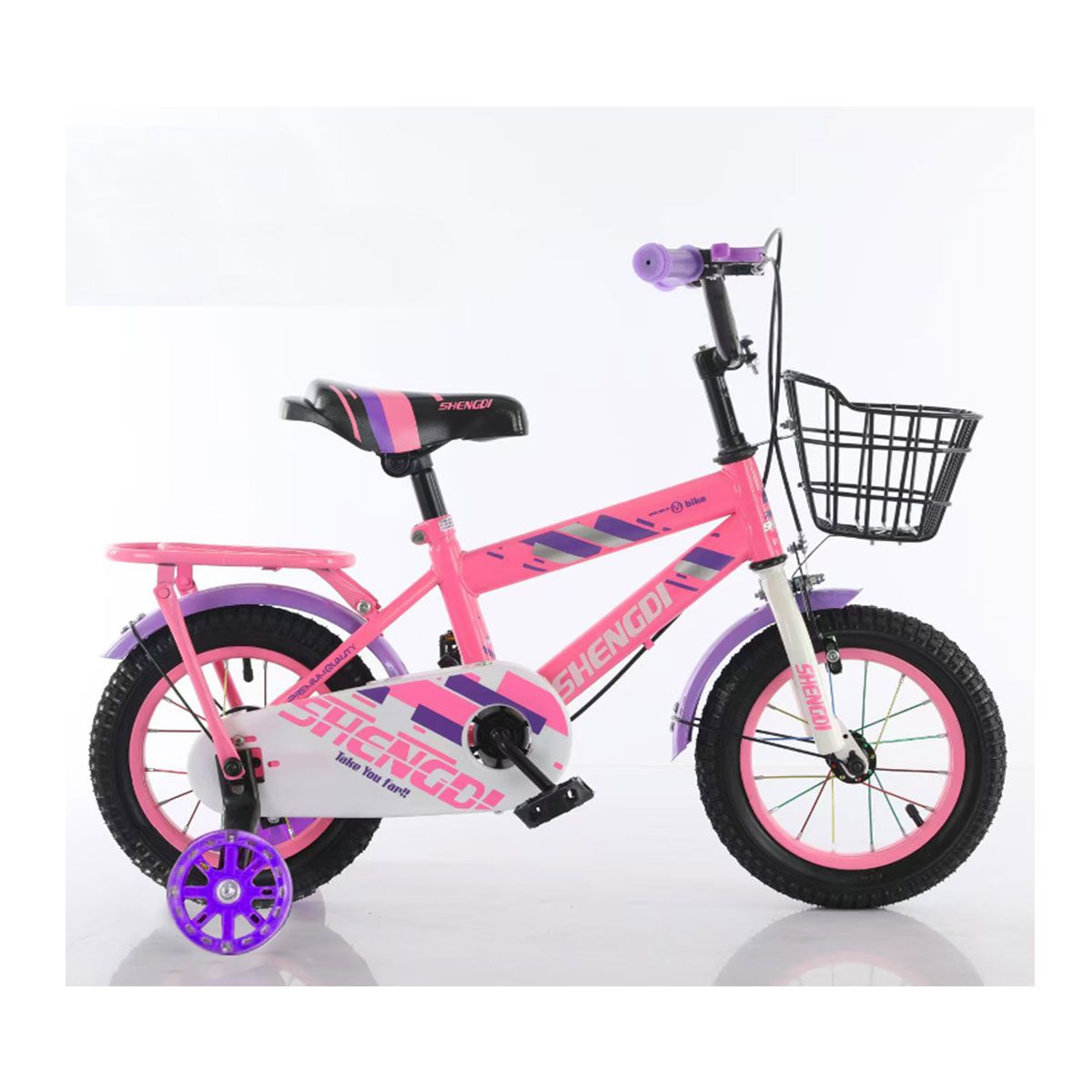GENERICO - Bicicleta Para Niña Infantil Kids Aro 16 Rosa 7217