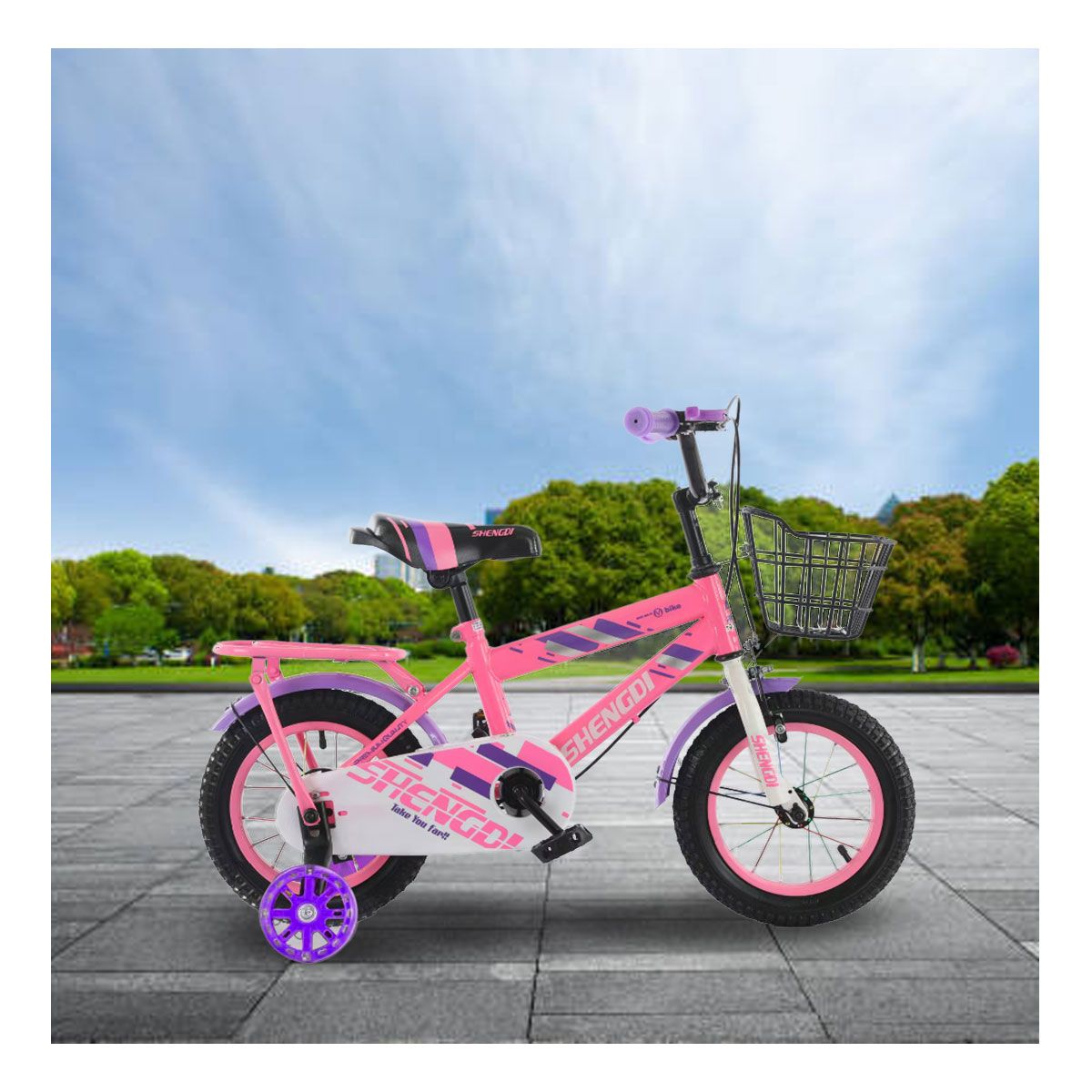 GENERICO - Bicicleta Para Niña Infantil Kids Aro 16 Rosa 7217