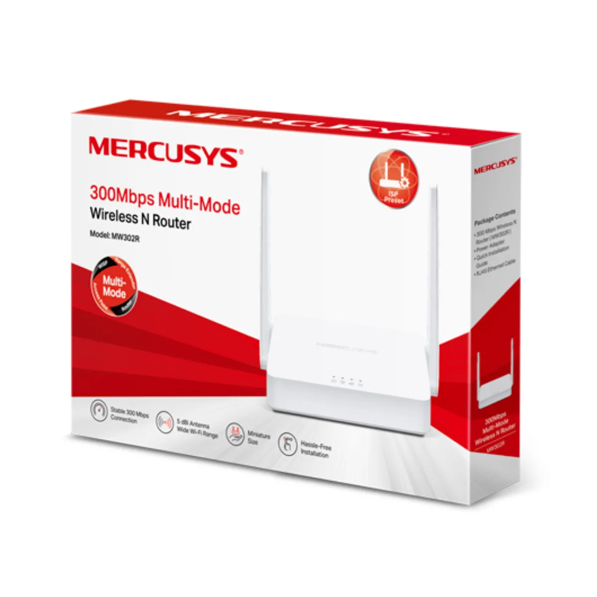 TP LINK - Mercusys MW302R - Router Inalámbrico Wi-Fi 300 Mbps 2.4 GHz