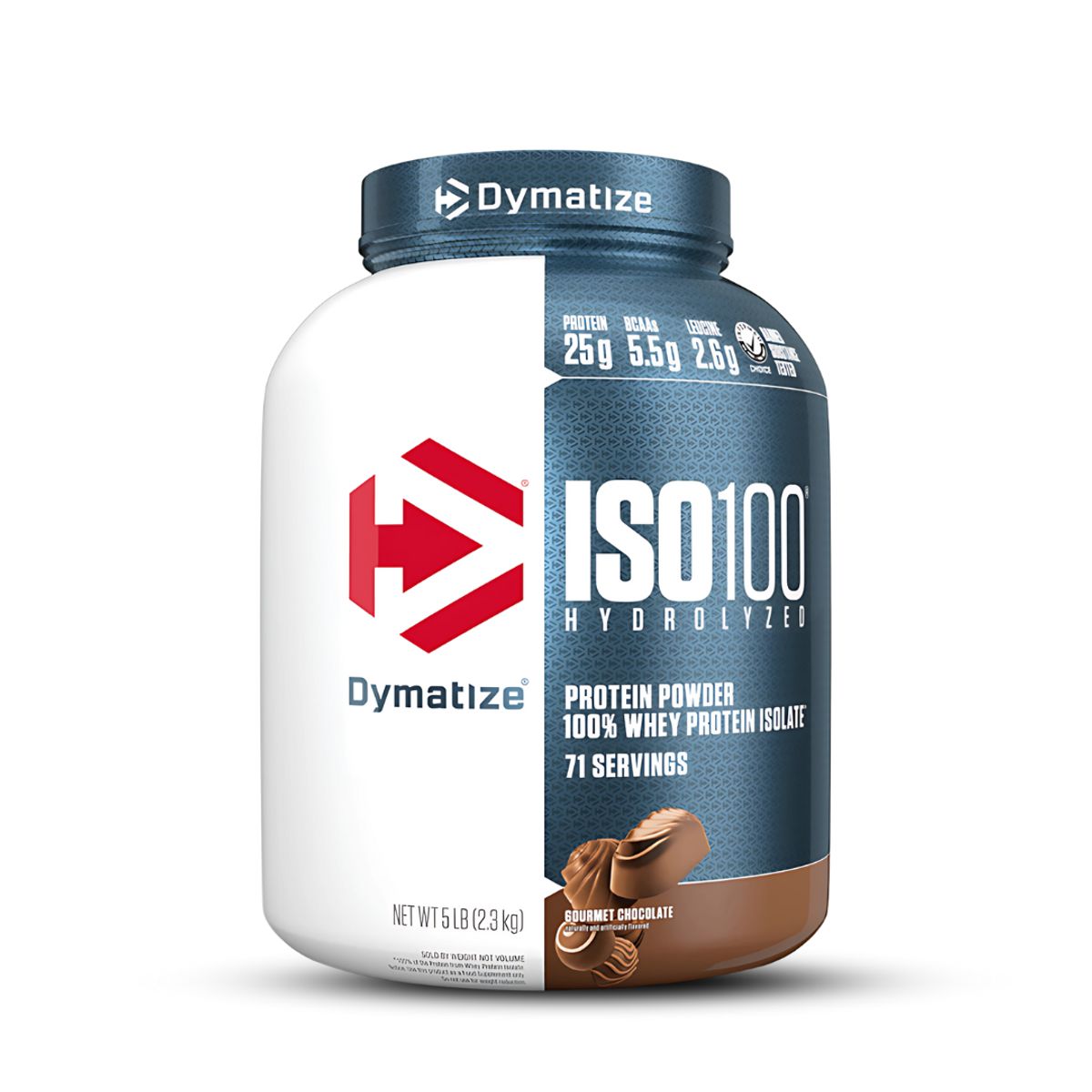 DYMATIZE - Iso 100 5 LB Hidrolizada Gourmet Chocolate + Straps