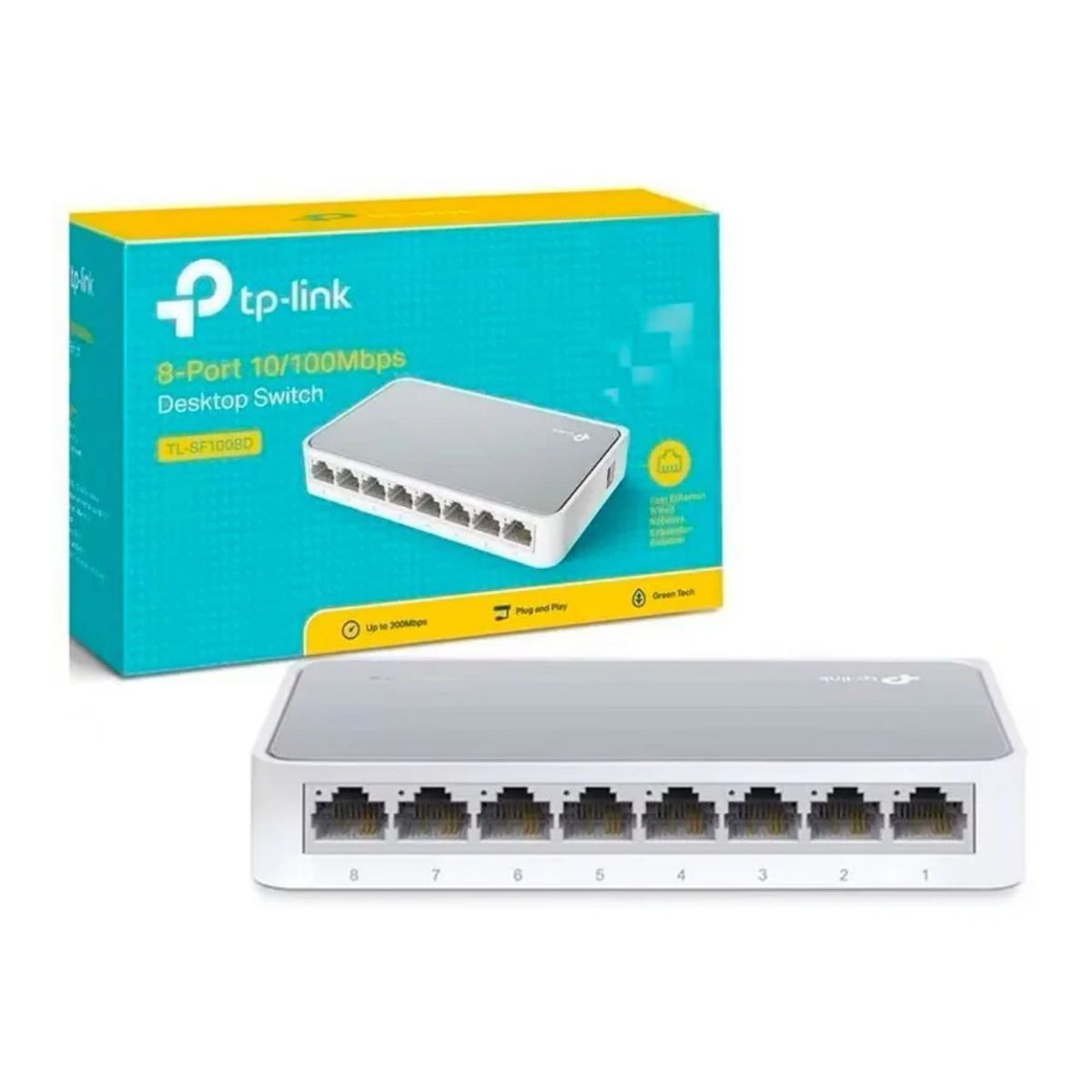 TP LINK - TP-Link TL-SF1008D Switch de Red 8 Puertos 10/100 Mbps Sobremesa