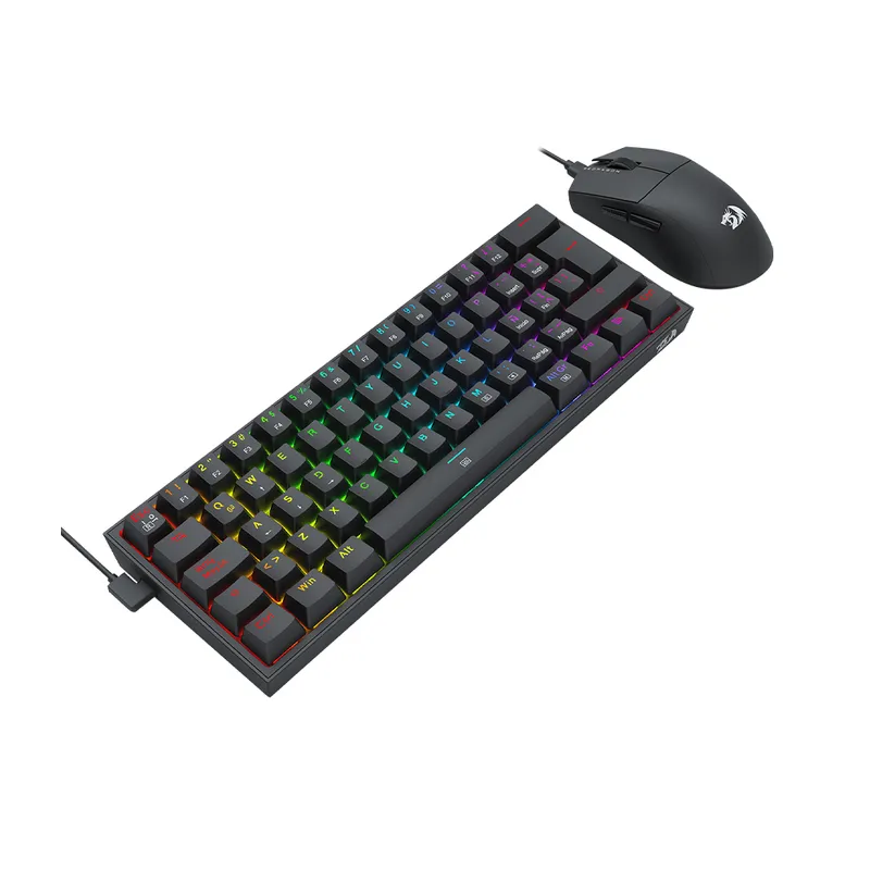 REDRAGON - COMBO REDRAGON S143 TECLADO FIZZ SP + MOUSE M724 NEGRO