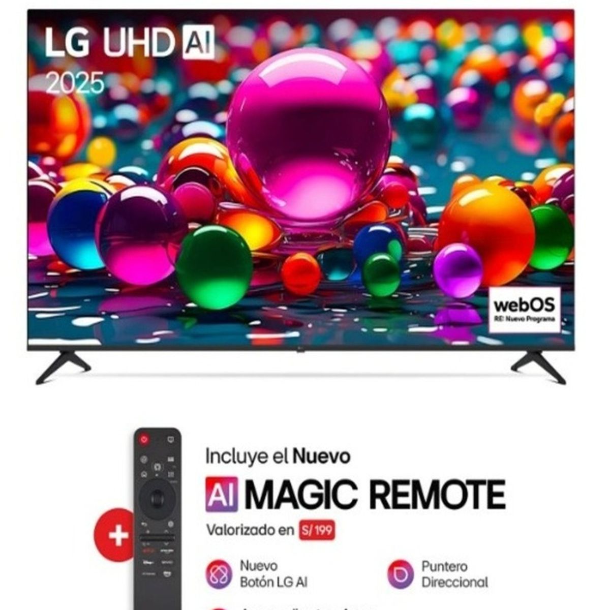 LG - Televisor LG 75" Smart UHD 4K  THINQ AI 75UA8050PSA
