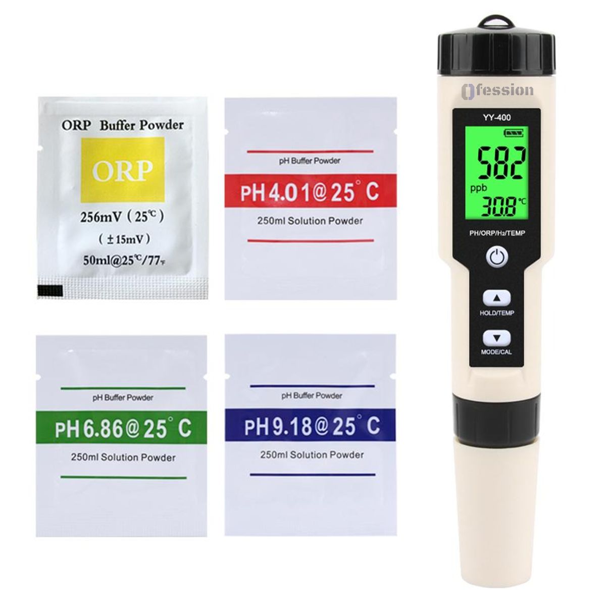 GENERICO - Medidor Digital 4 En 1 Mide Ph Orp H2 Temperatura Calidad De Agua