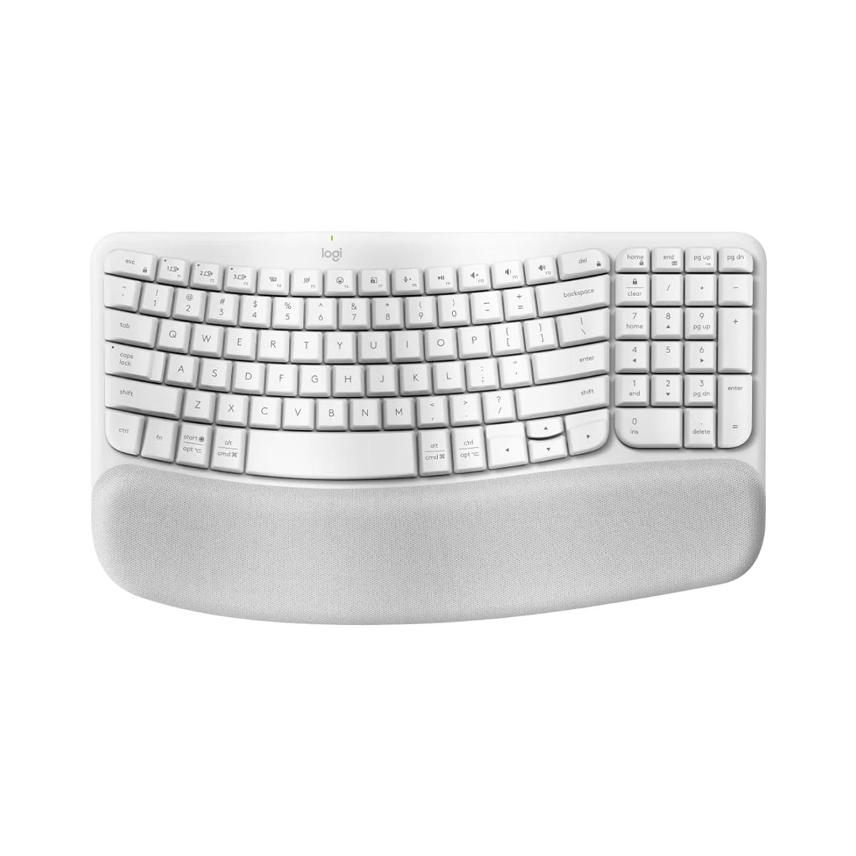 LOGITECH - Teclado Logitech Wave Keys Inalámbrico blanco