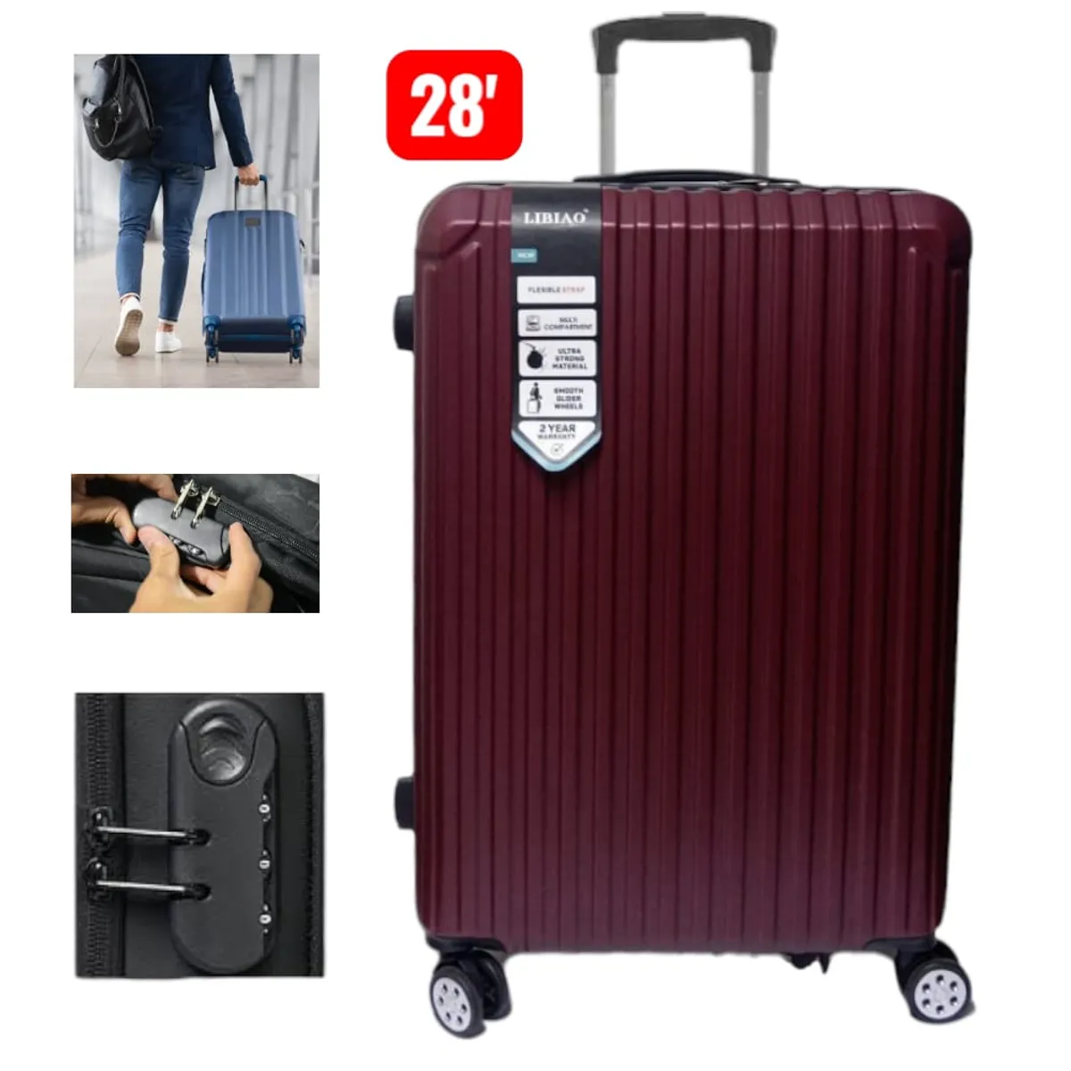 OEM - Maleta de 28pulgadas 75X46X29cm de Policarbonato Soporta hasta 30kg