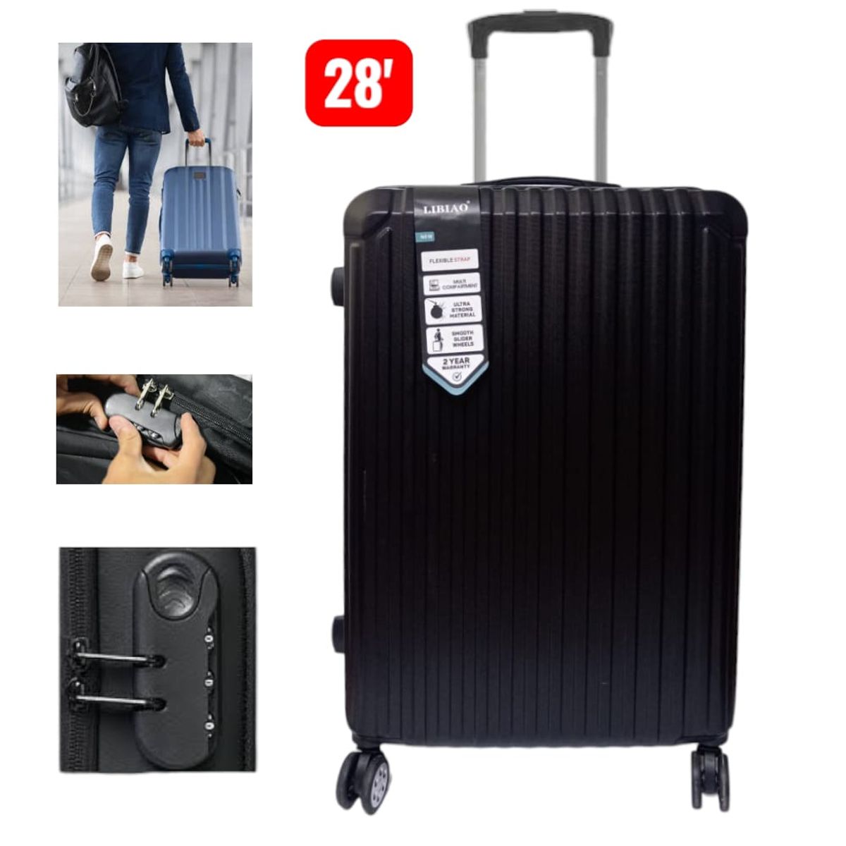 OEM - Maleta de 28pulgadas 75X46X29cm de Policarbonato Soporta hasta 30kg