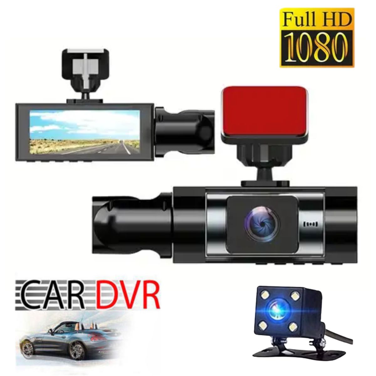 SEISA - Camara Para Auto Grabación Delantera y Trasera DVR Pantalla Carro