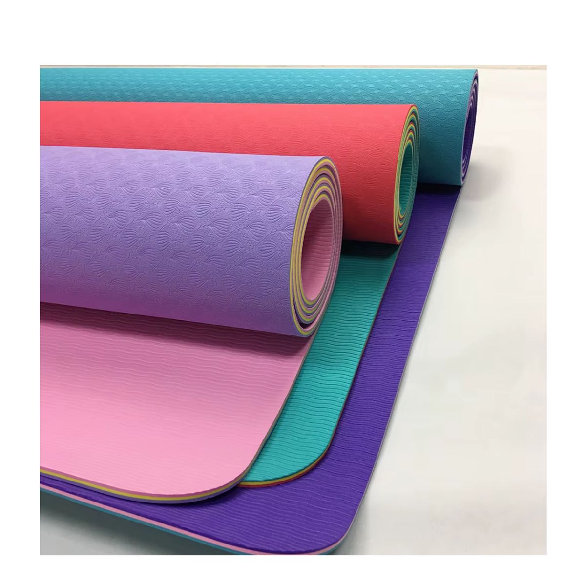 GENERICO - TAPETE - MAT DE YOGA BICOLOR PARA HACER EJERCICIOS