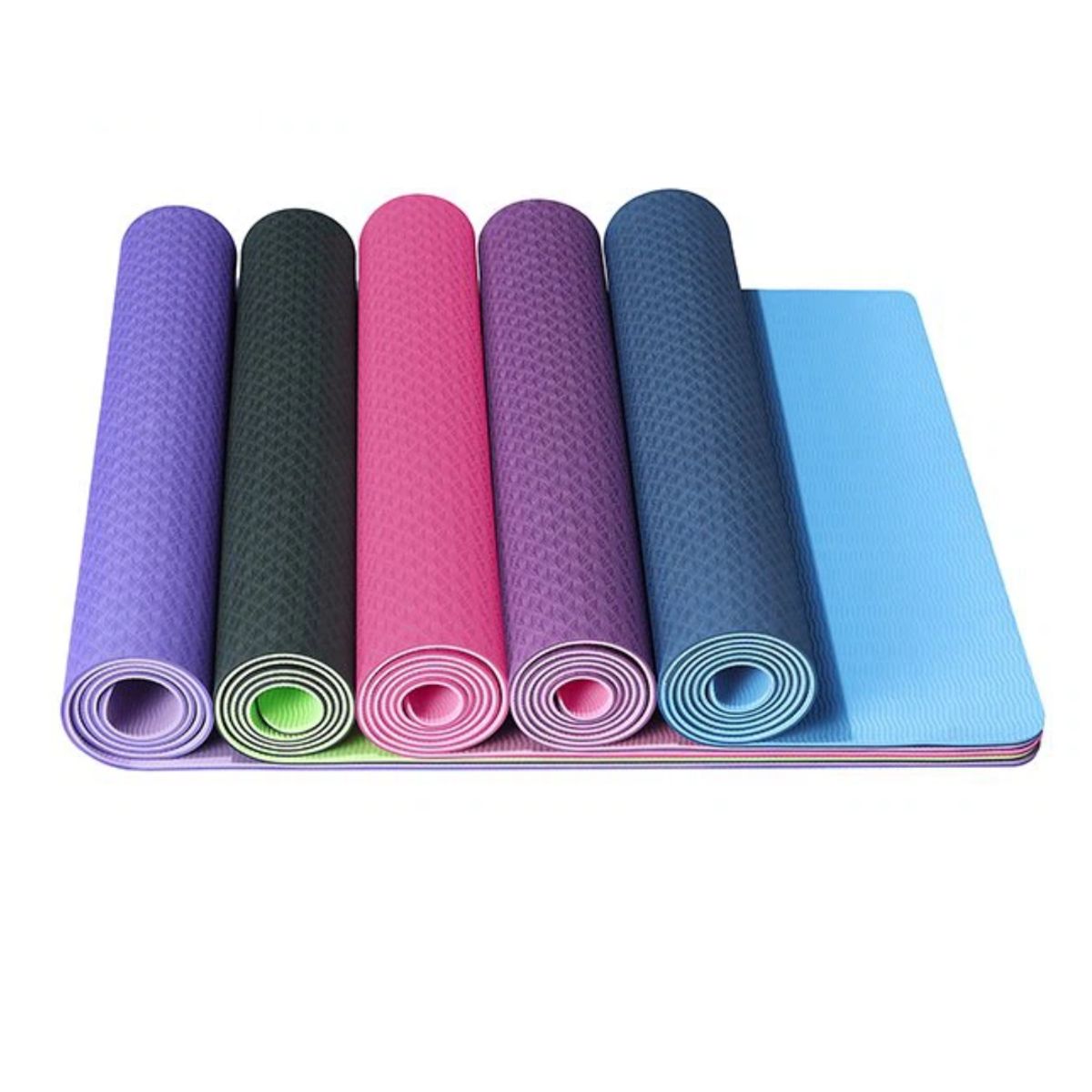 GENERICO - TAPETE - MAT DE YOGA BICOLOR PARA HACER EJERCICIOS