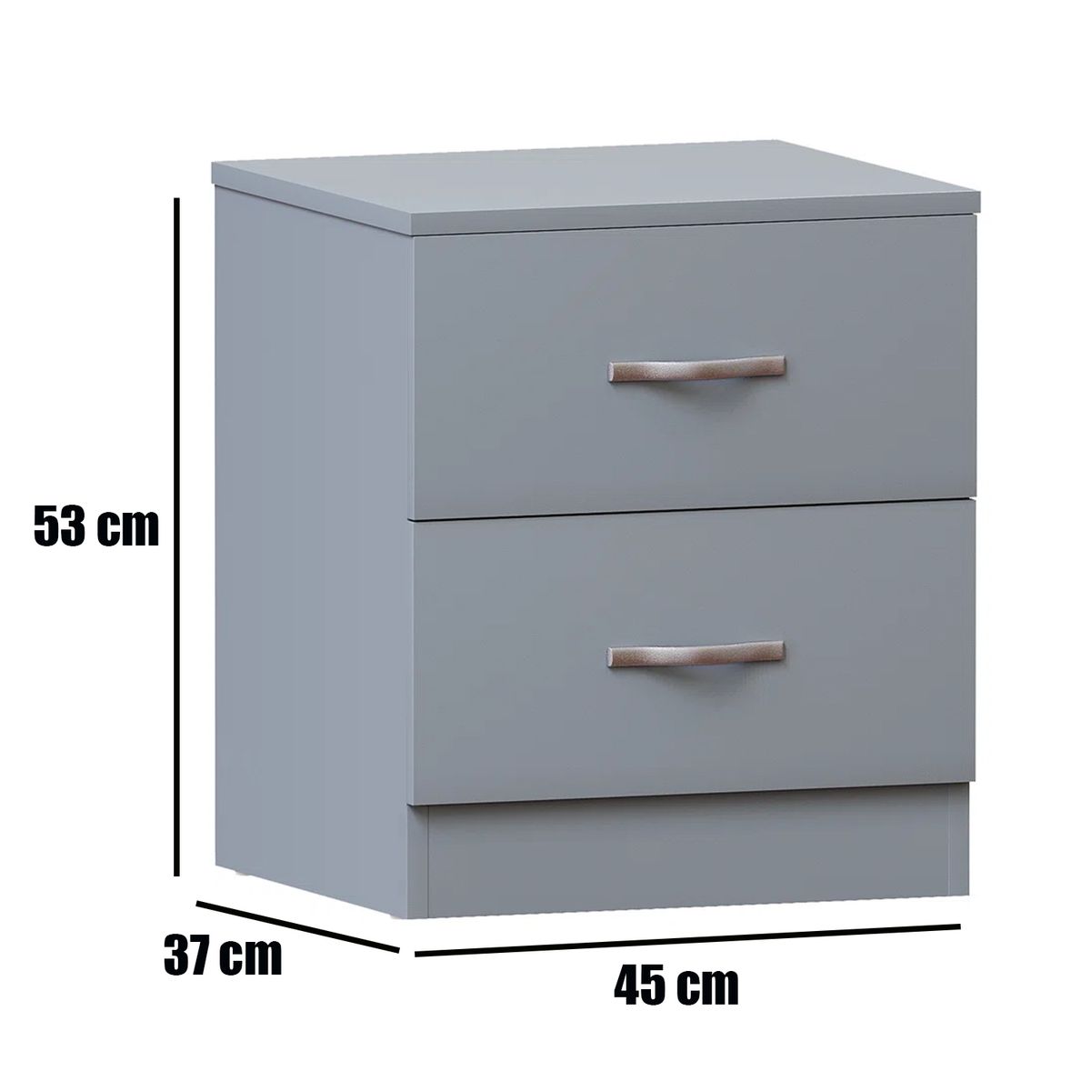 GENERICO - Duo de Dos Veladores Gris Melamina Noa