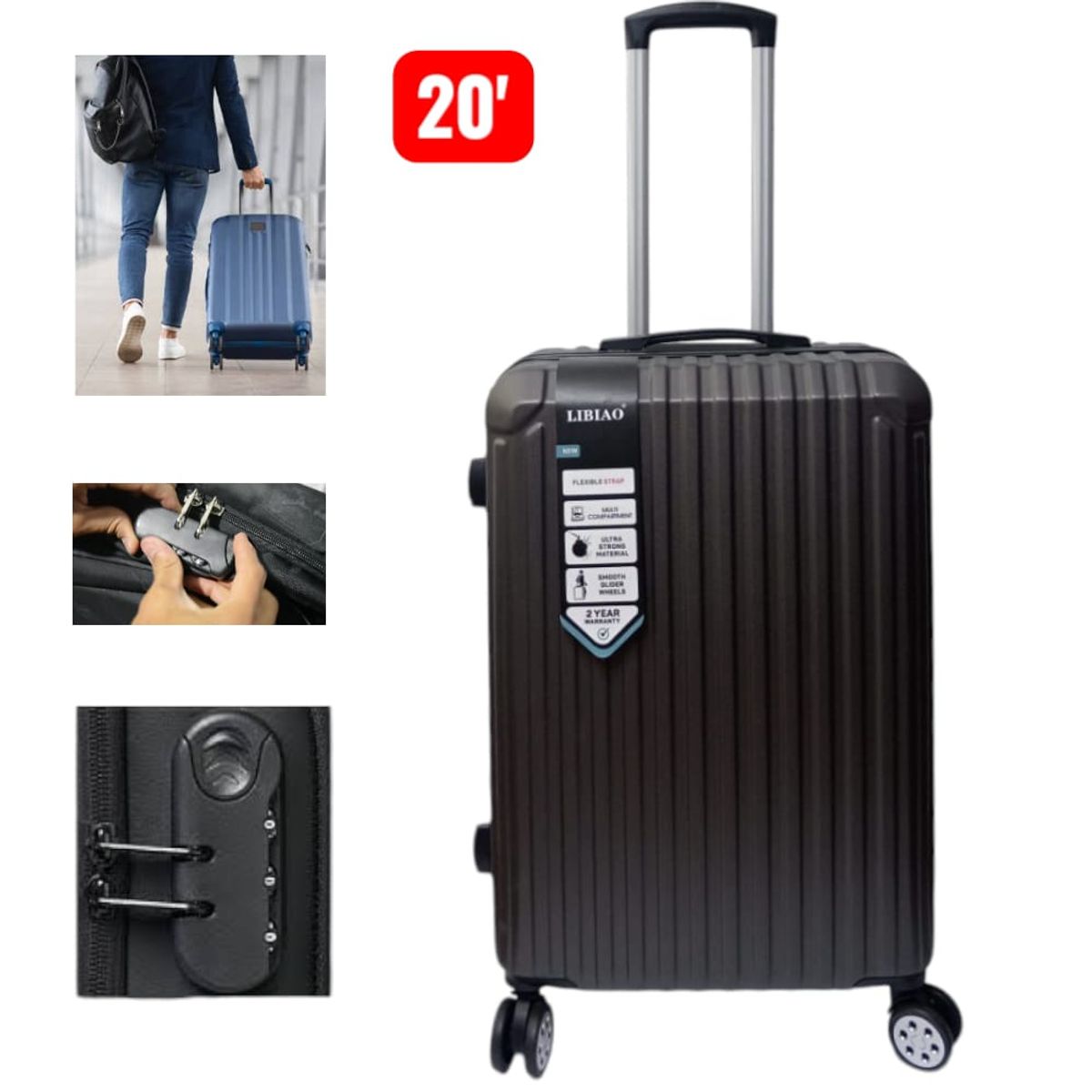 OEM - Maletas de 20pulgadas 10Kg 55x35x21cm para Turismo de Policarbonato