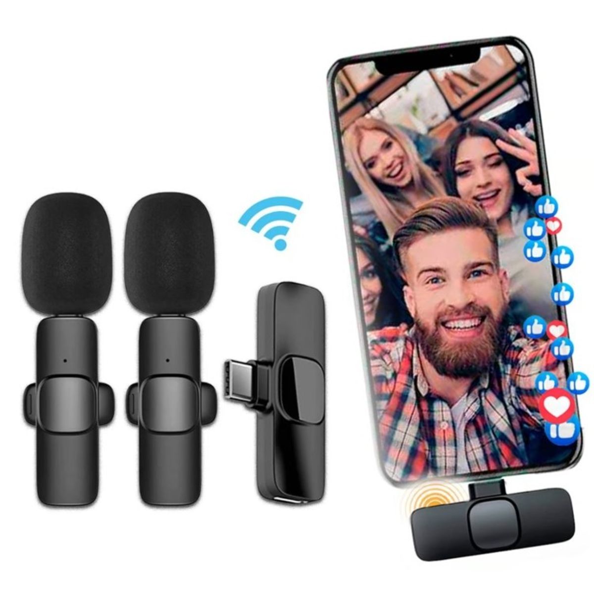 GENERICO - Micrófono Inalámbrico Portátil Tipo C Romax Sm0016