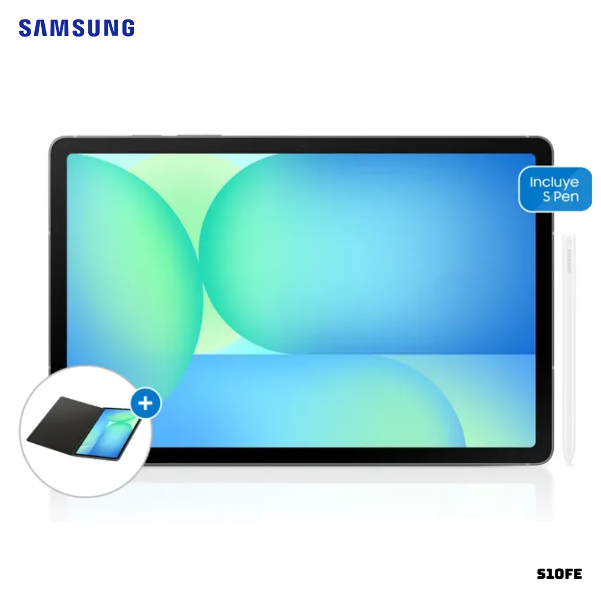 SAMSUNG - TABLET SAMSUNG GALAXY TAB S10FE S PEN 8GB RAM 128GB ROM - GRAY + COVER BLACK