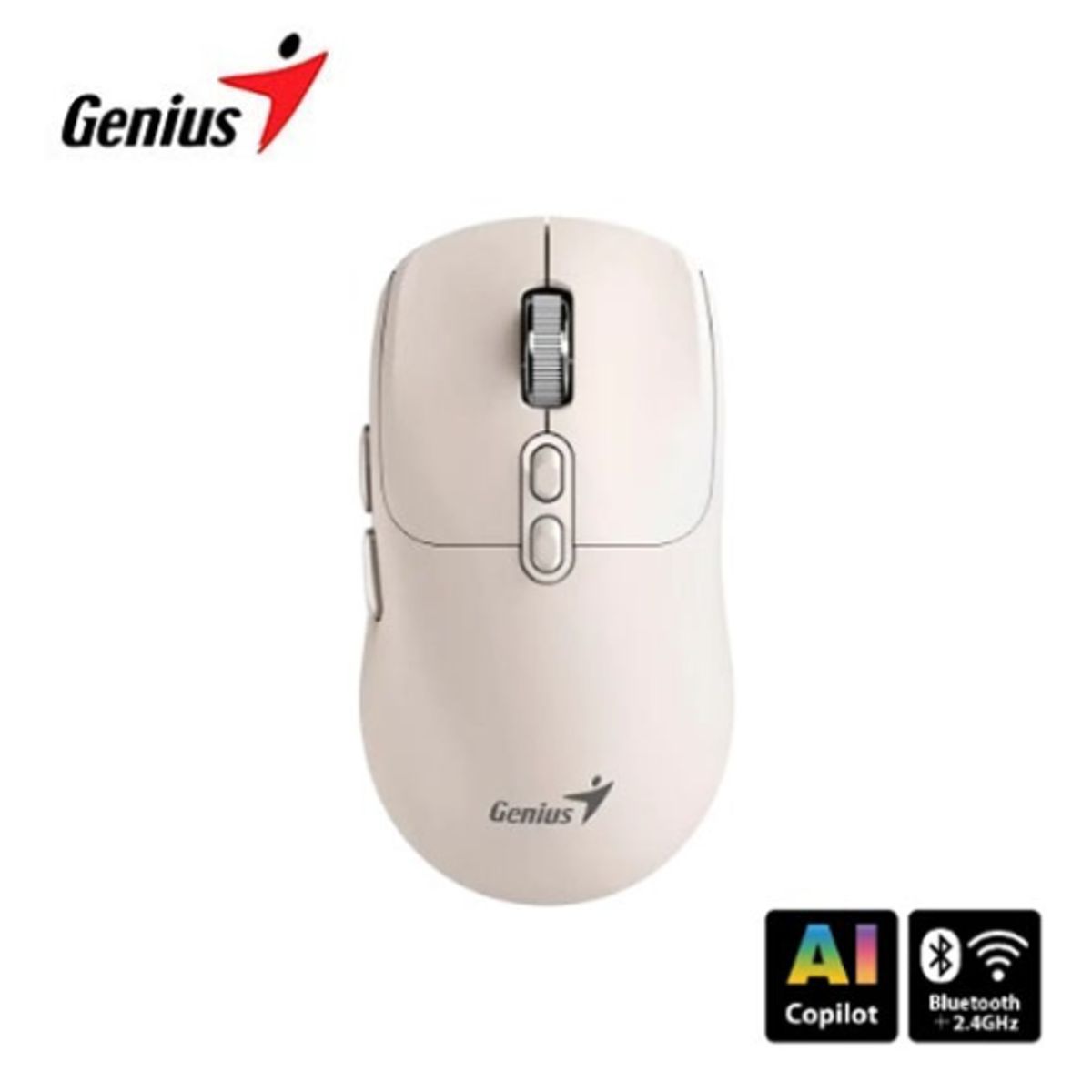 GENIUS - Mouse Inalambrico Bluetooth Silencioso NX-8080S 7 Botones Milk Tea