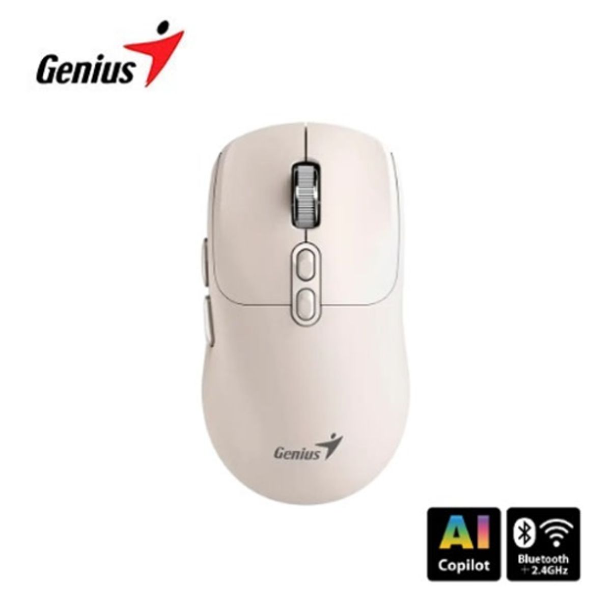 GENIUS - Mouse Inalambrico Bluetooth Silencioso NX-8080S 7 Botones Milk Tea