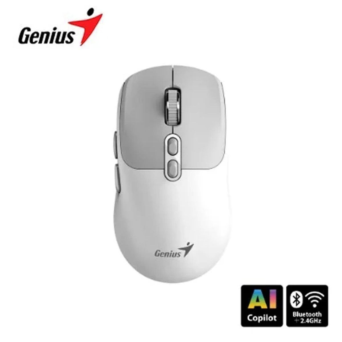 GENIUS - Mouse Inalambrico Bluetooth Silencioso NX-8080S 7 Botones White