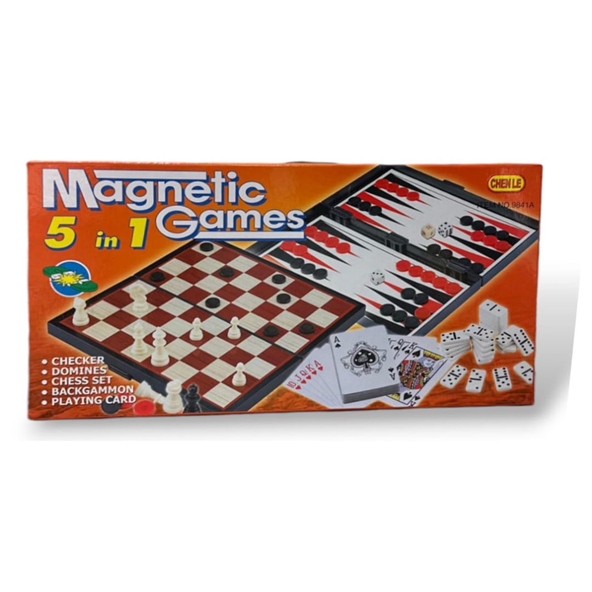 GENERICO - tablero de Ajedrez magnetico 5 en 1