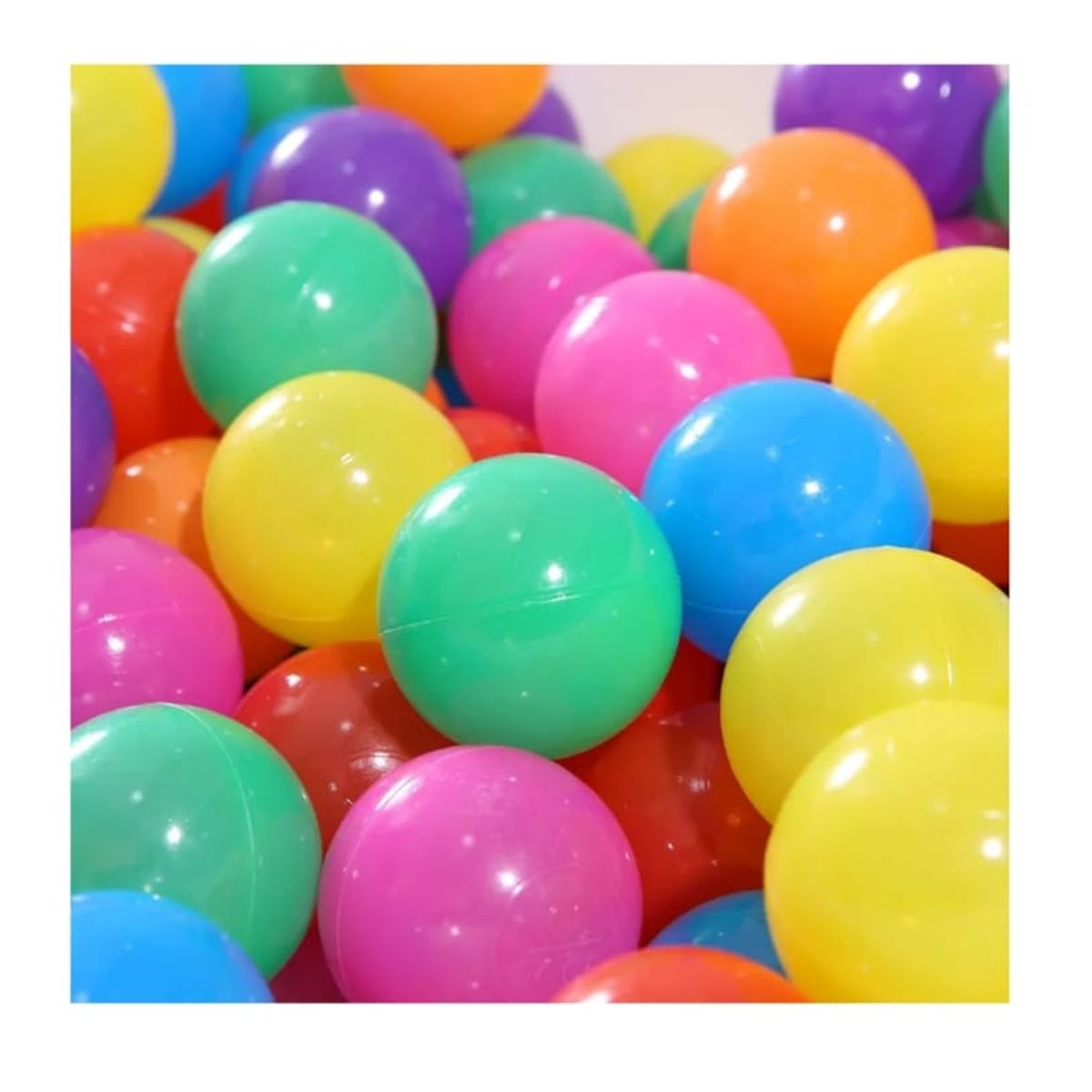 GENERICO - 100 pelotas de plástico coloridas sin BPA para niños, 