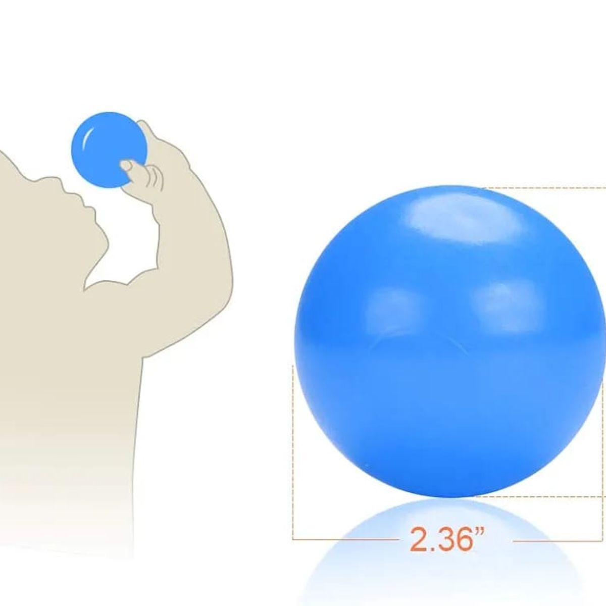 GENERICO - 100 pelotas de plástico coloridas sin BPA para niños, 