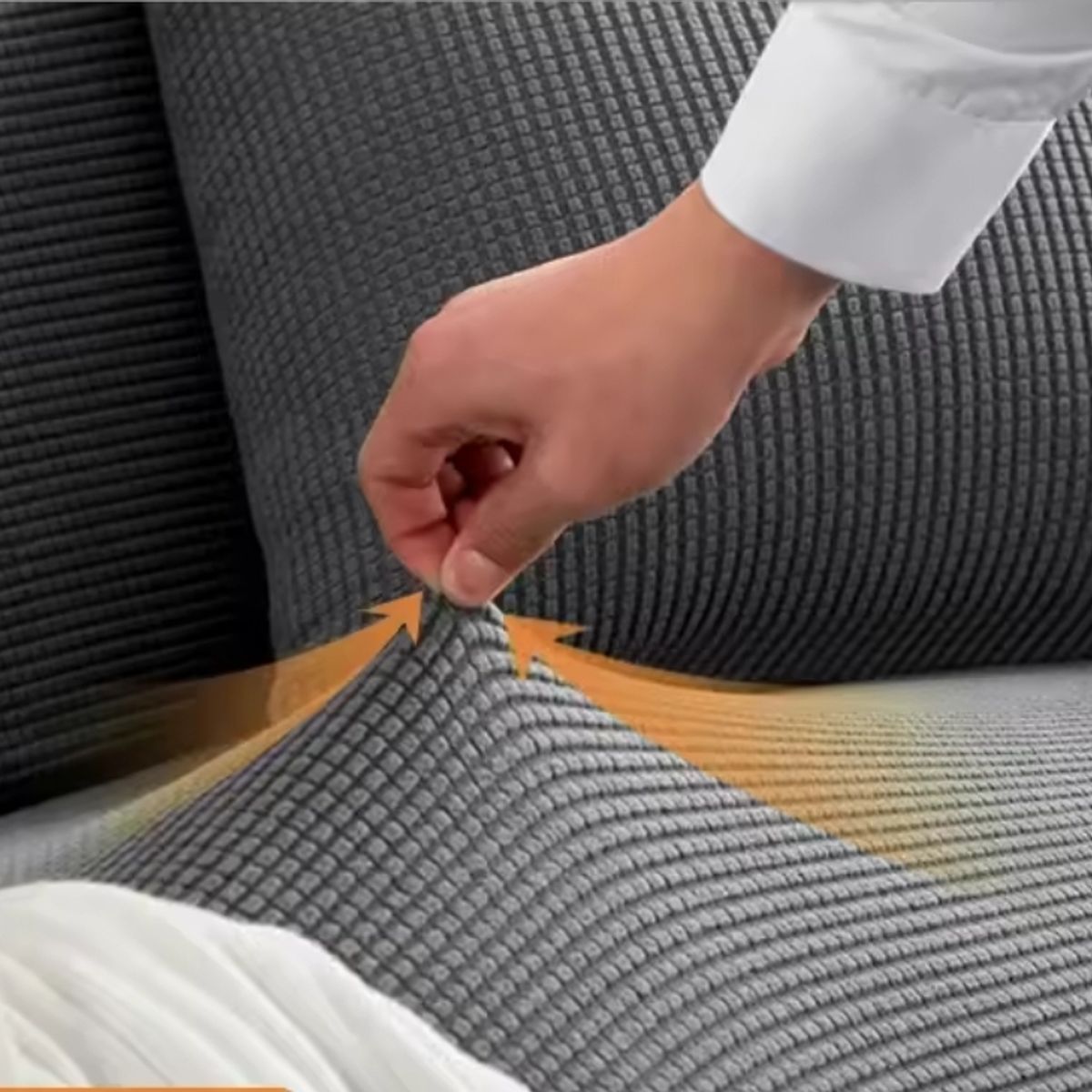 GENERICO - Set Fundas para muebles 3, 2, 1 - GRIS / MODELO GALLETA