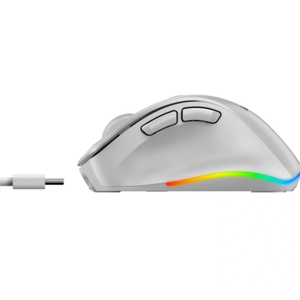 GENIUS - Mouse ERGO 9000S PRO Inalámbrico Pro Dual Recargable RGB Pearl White