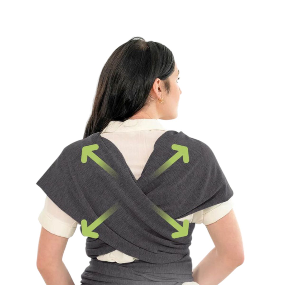 GENERICO - Fular PREMIUM Nemito 100% algodón GRIS GRAFITO