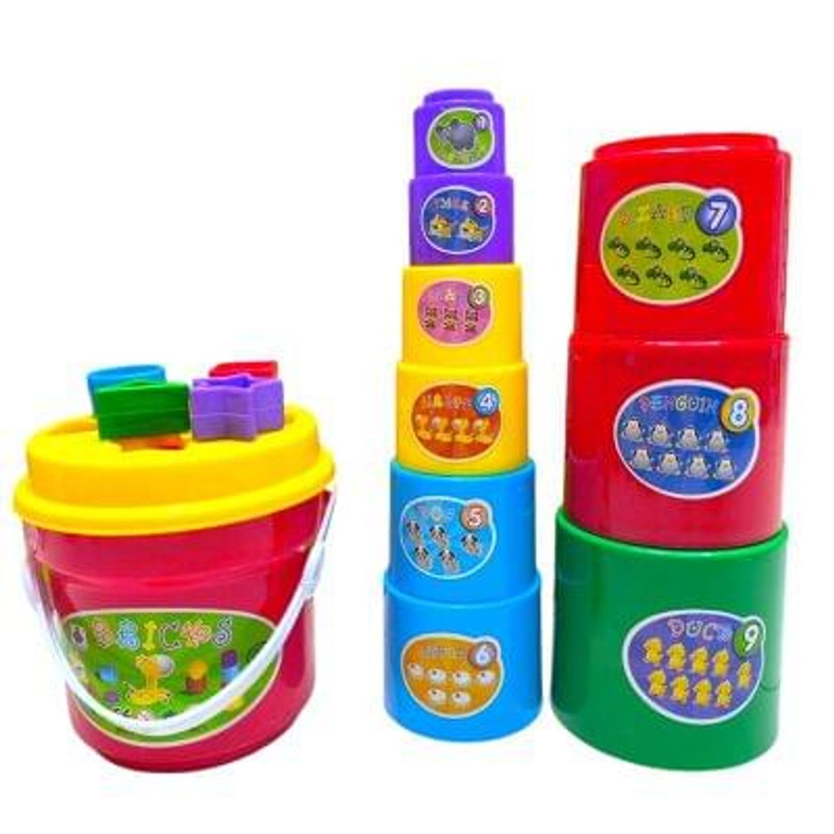 GENERICO - Juguete Apilable Educativo Bloques de Colores para Bebés