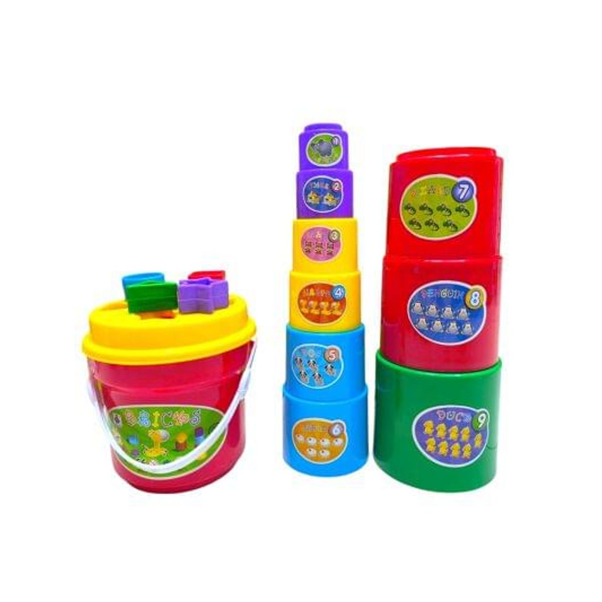 GENERICO - Juguete Apilable Educativo Bloques de Colores para Bebés