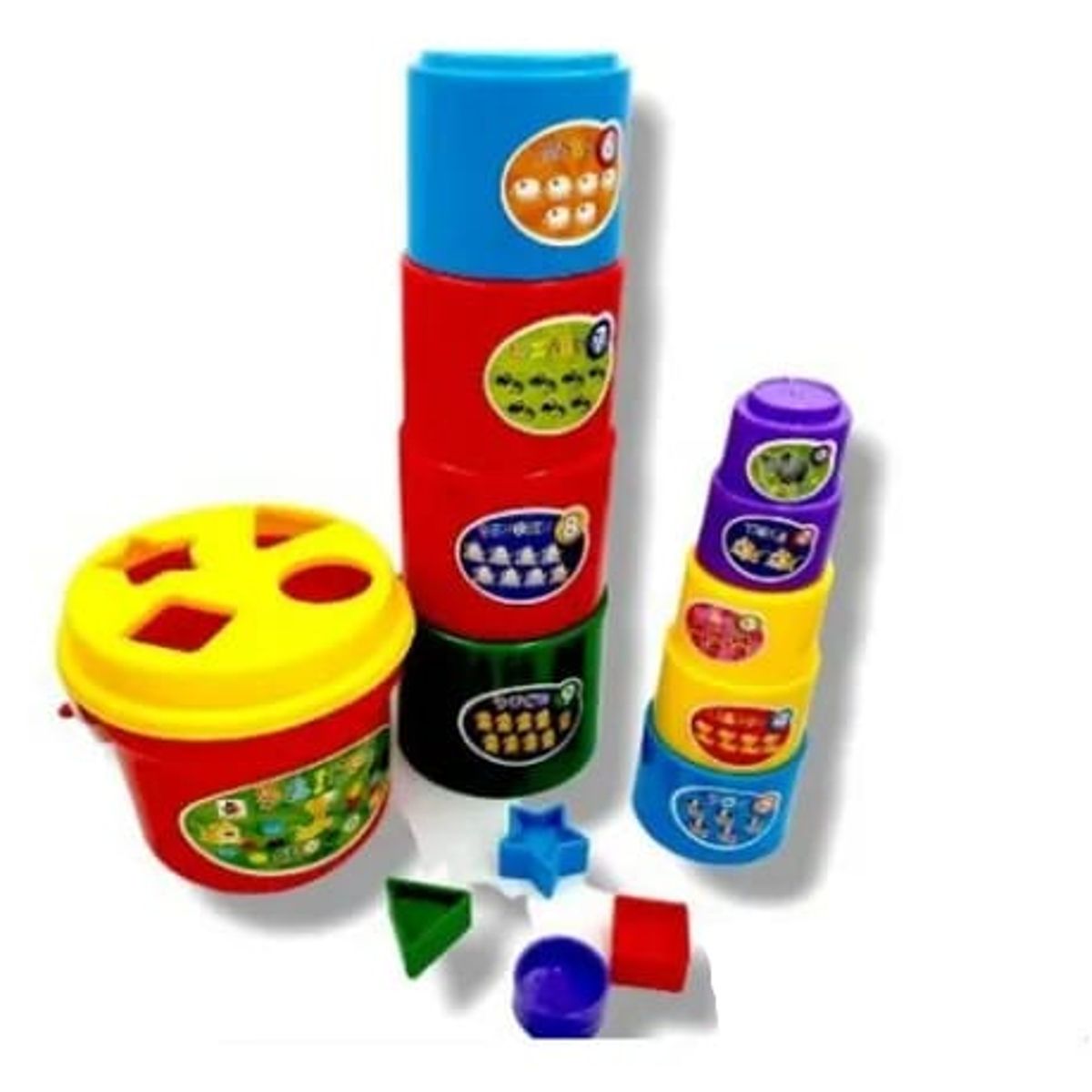 GENERICO - Juguete Apilable Educativo Bloques de Colores para Bebés