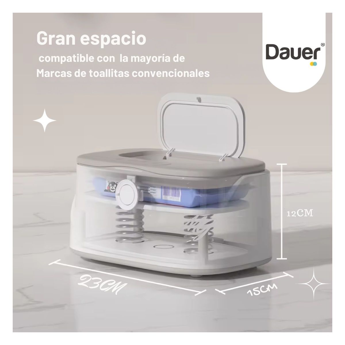 DAUER - Calentador de Toallitas Húmedas Ideal para Cambios de Pañal