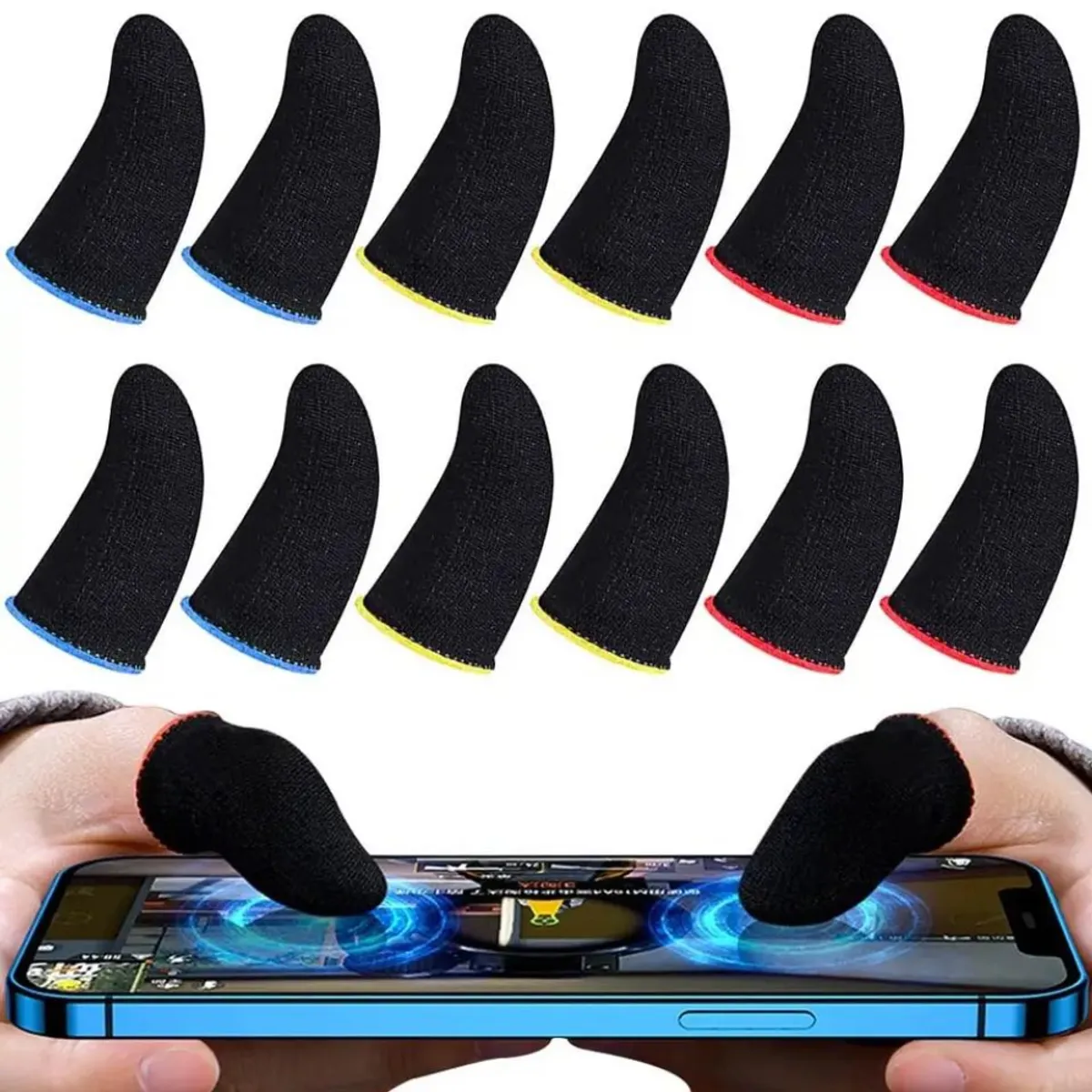 GENERICO - Guantes Dedales Fundas Gamer Profesionales Fibra