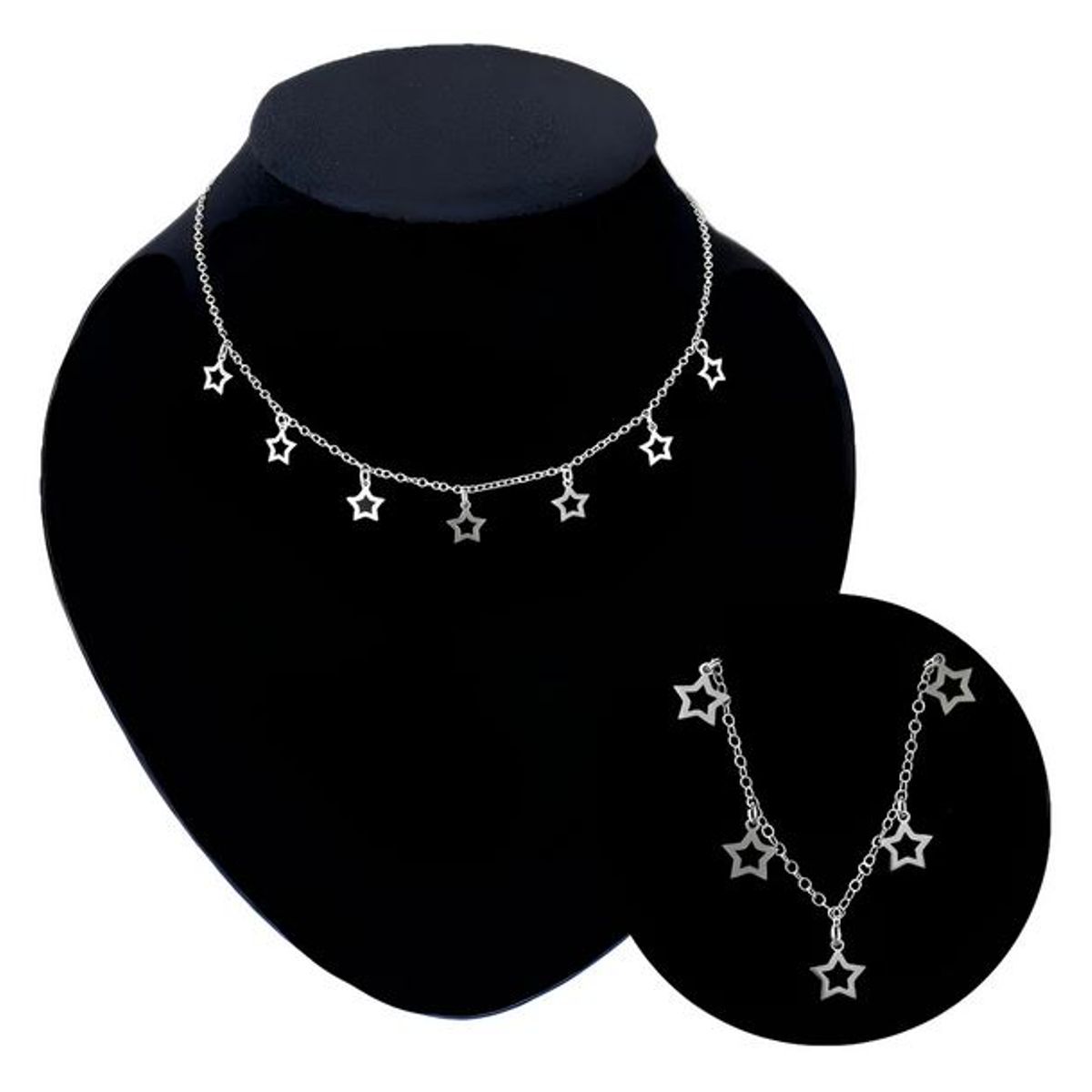 GENERICO - Collar Mujer Estrellas Joya Regalo Mamá Plata Ley 925