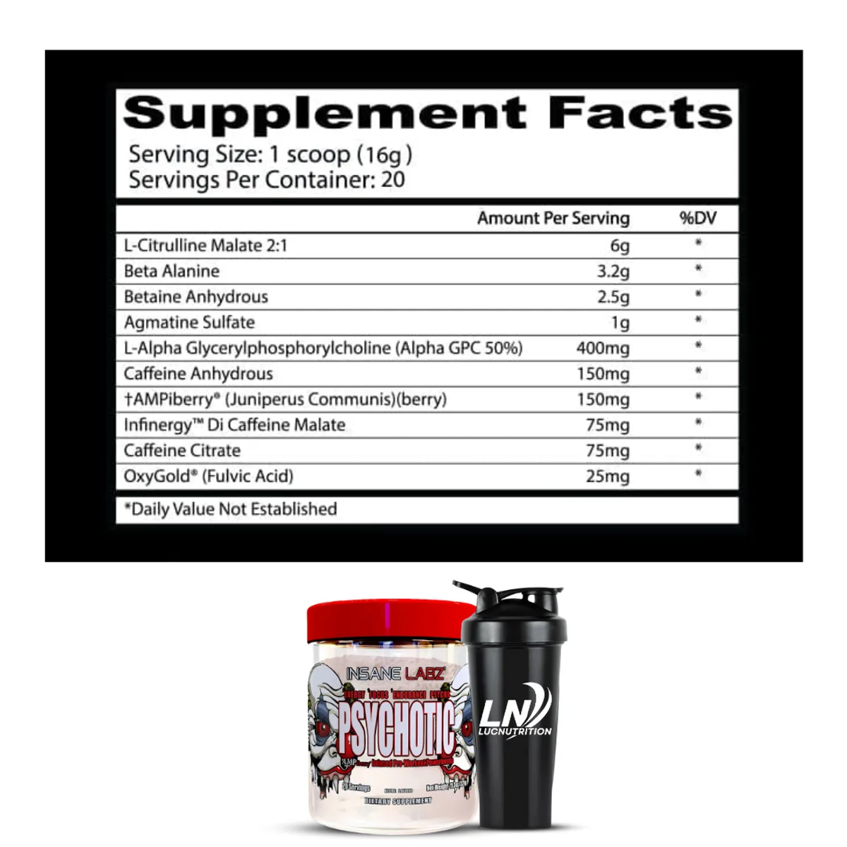 INSANE LABZ - Psychotic Clear 20 servicios - Fruit Punch