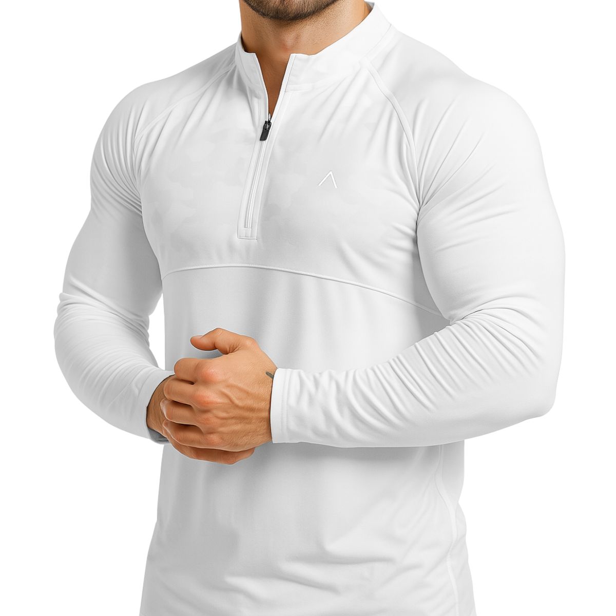 ALPHA FIT - Polo de Compresion deportivo - Ropa deportiva Hombre Gym running Alpha
