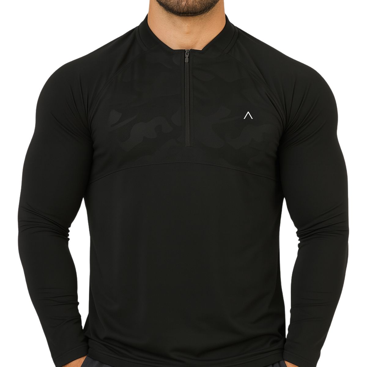 ALPHA FIT - Polo de Compresion deportivo - Ropa deportiva Hombre Gym running Alpha