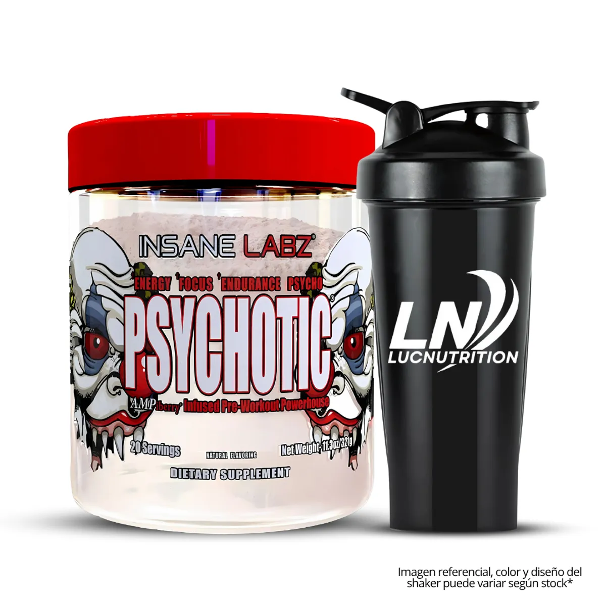 INSANE LABZ - Psychotic Clear 20 servicios - Fruit Punch + Shaker