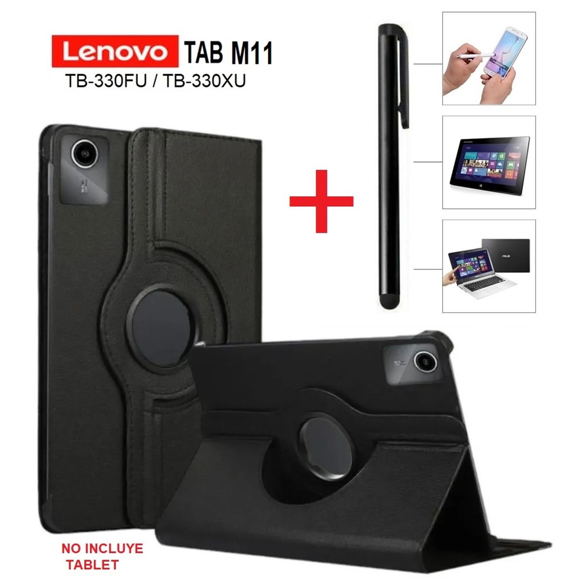 GENERICO - Funda Giratoria + Lapiz Optico para Lenovo Tab M11 2024 TB-330FU 330XU