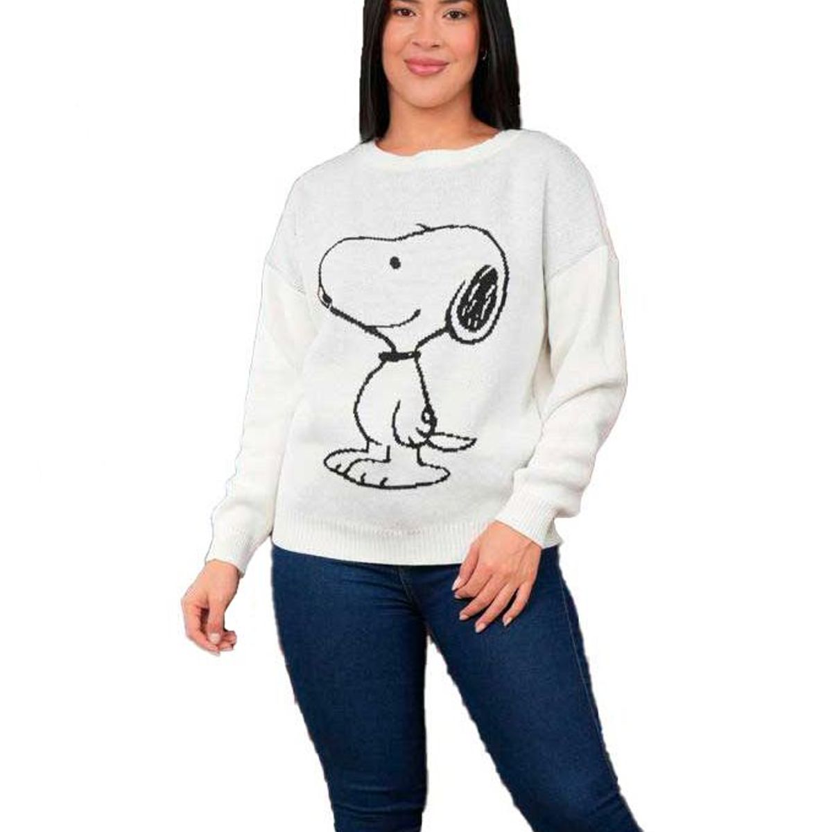 GENERICO - Chompa Mujer diseño snoopy  - Nathalie Love It - Hueso